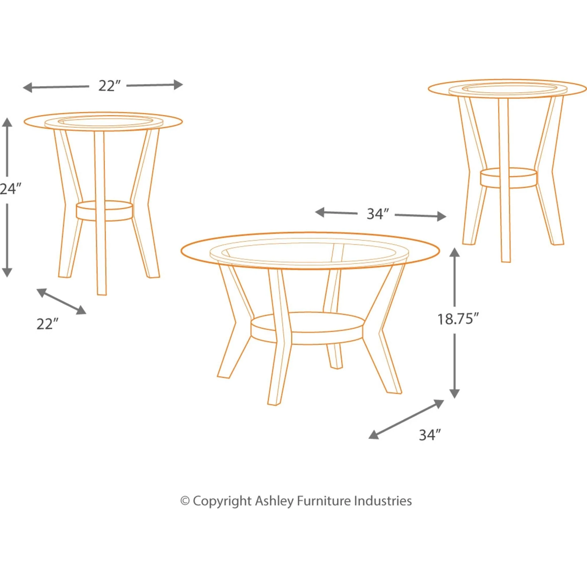 Fantell Occasional Table Set (set of 3) - Image 4