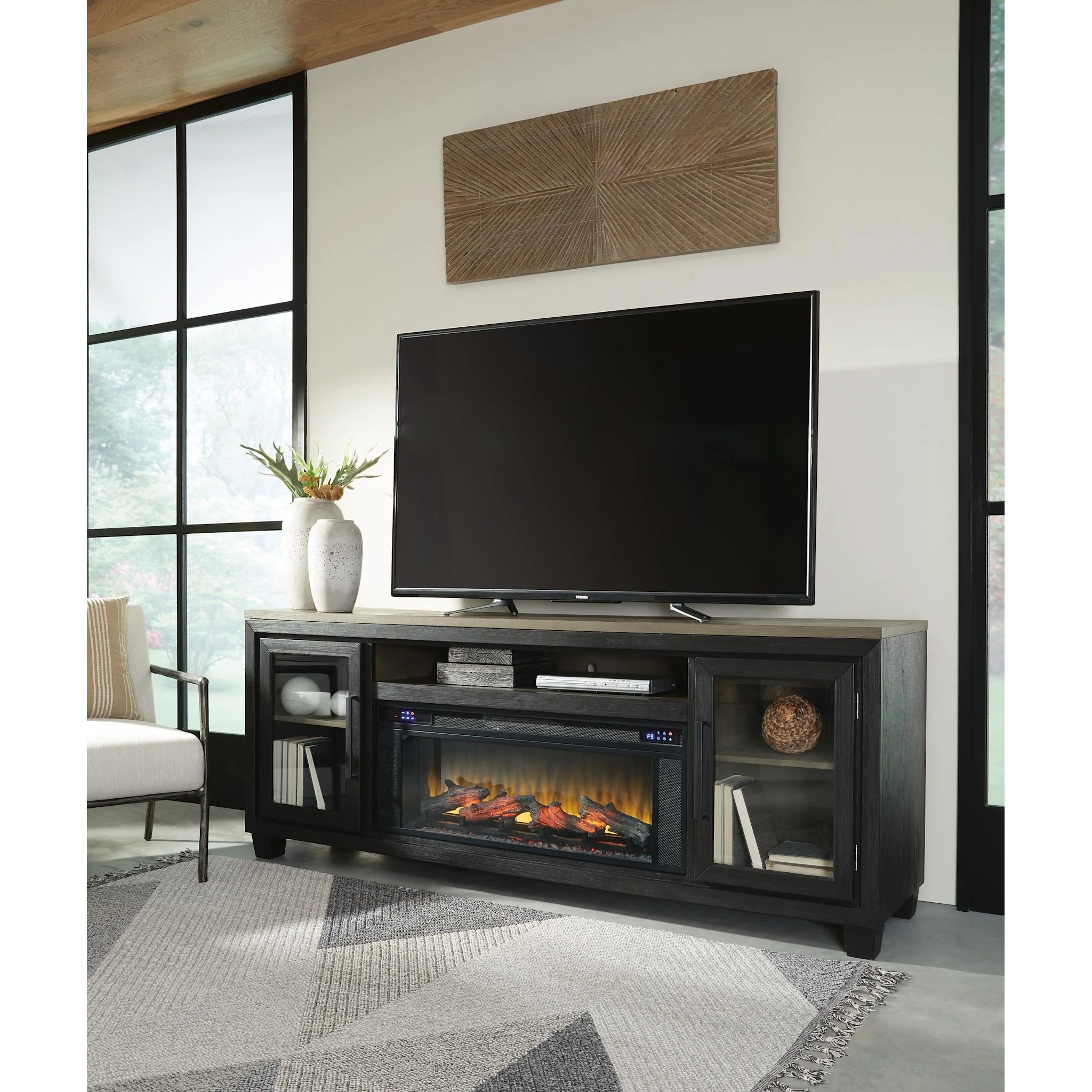 Foyland TV Stand with Fireplace - Image 20