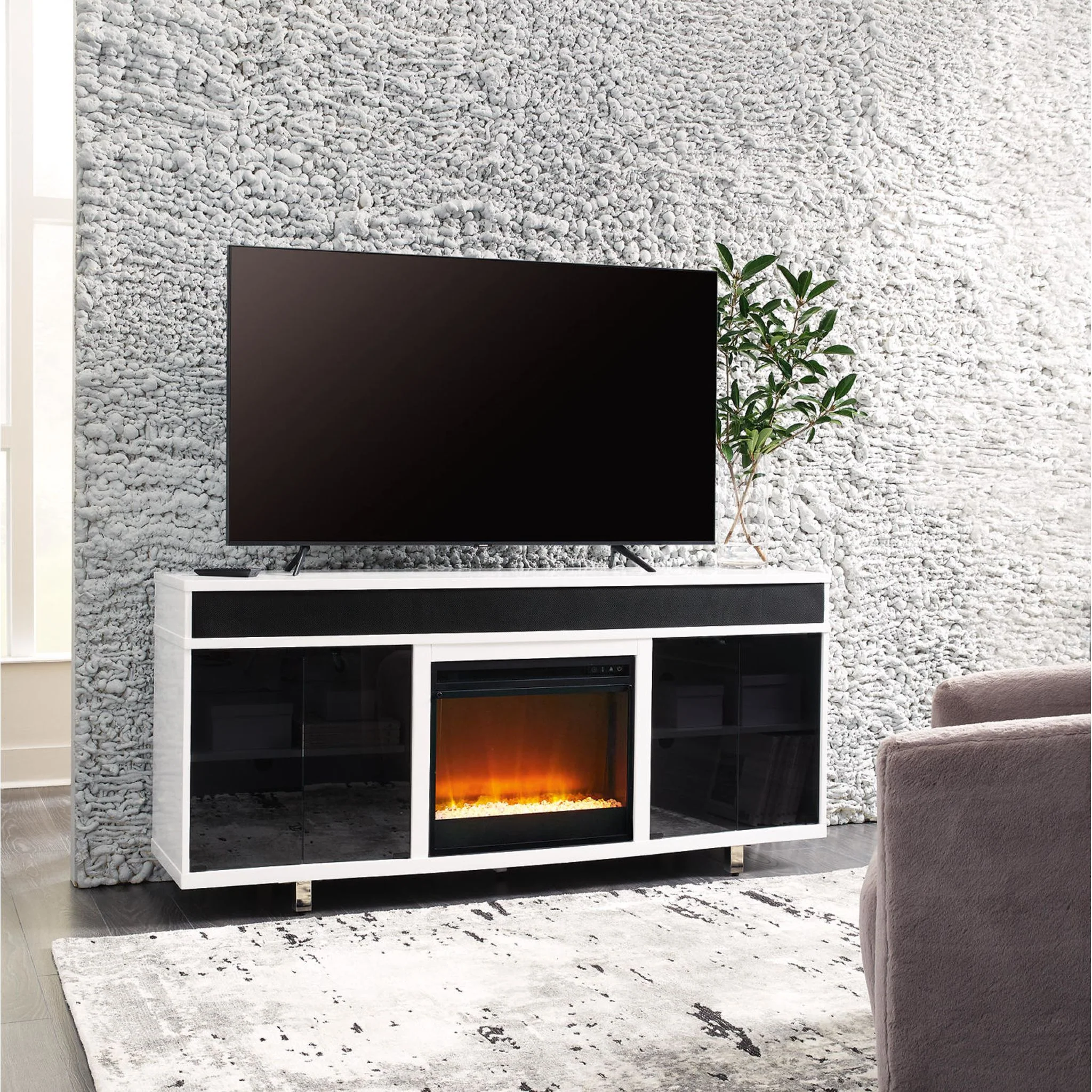 Gardoni TV Stand with Fireplace - Image 2