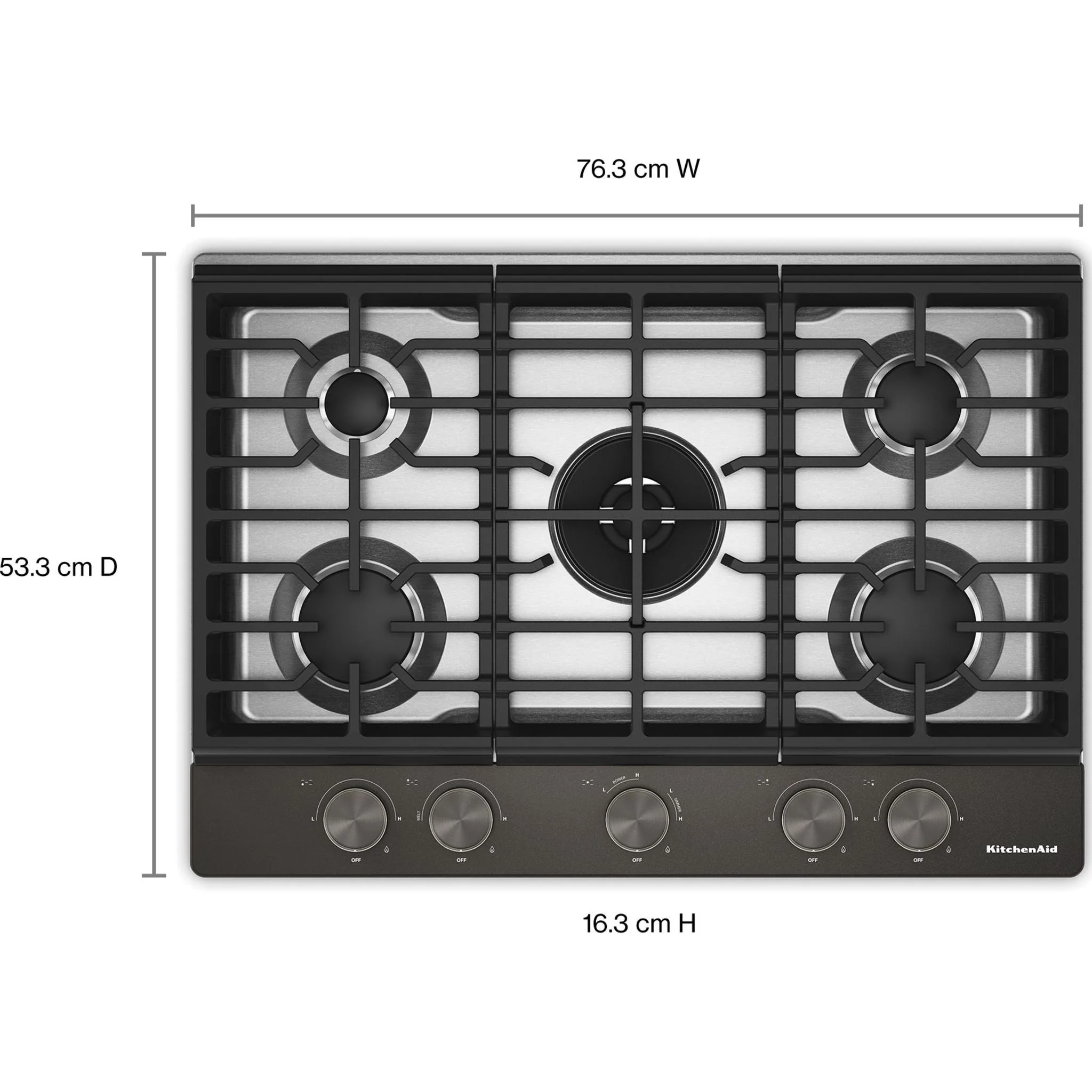 Gas-on-Metal Cooktop with an Integrated Wok Grate and CookShield™ Finish - Image 3