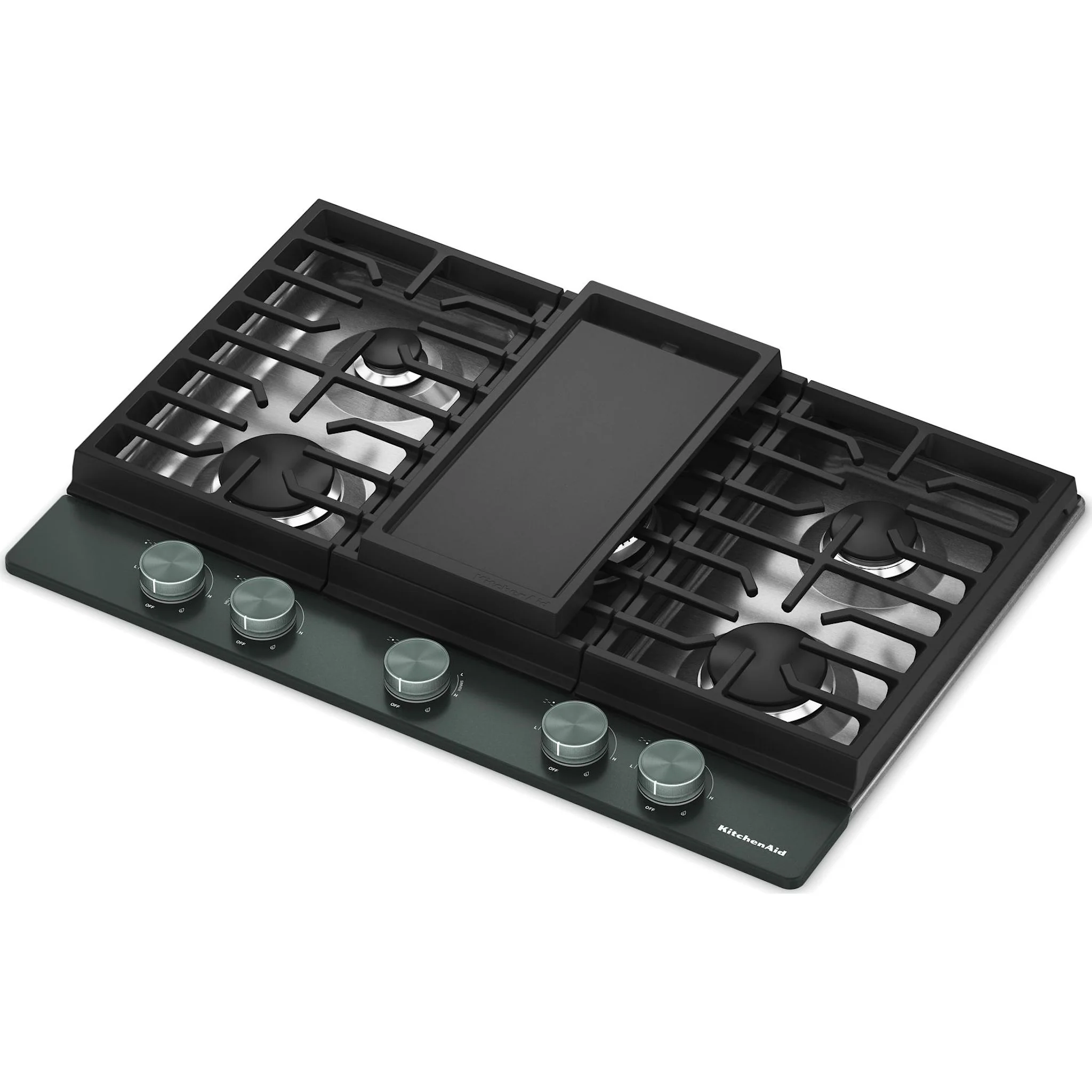 Gas-on-Metal Cooktop with an Integrated Wok Grate and CookShield™ Finish - Image 2