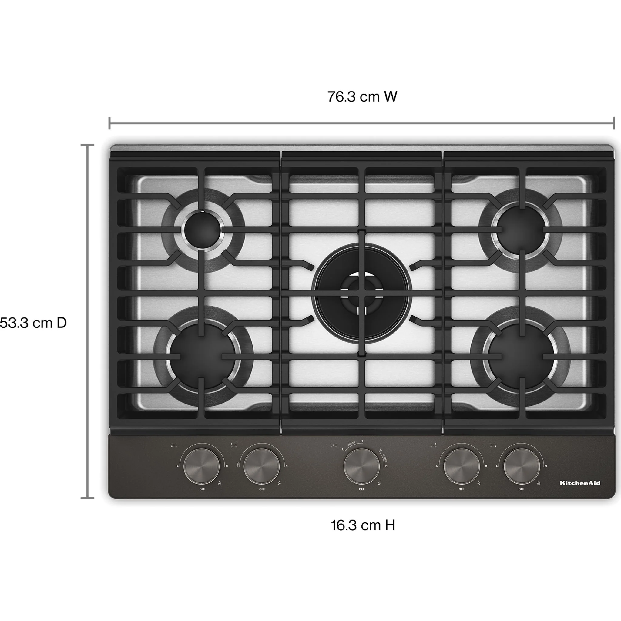 Gas-on-Metal Cooktop with an Integrated Wok Grate and CookShield™ Finish - Image 4