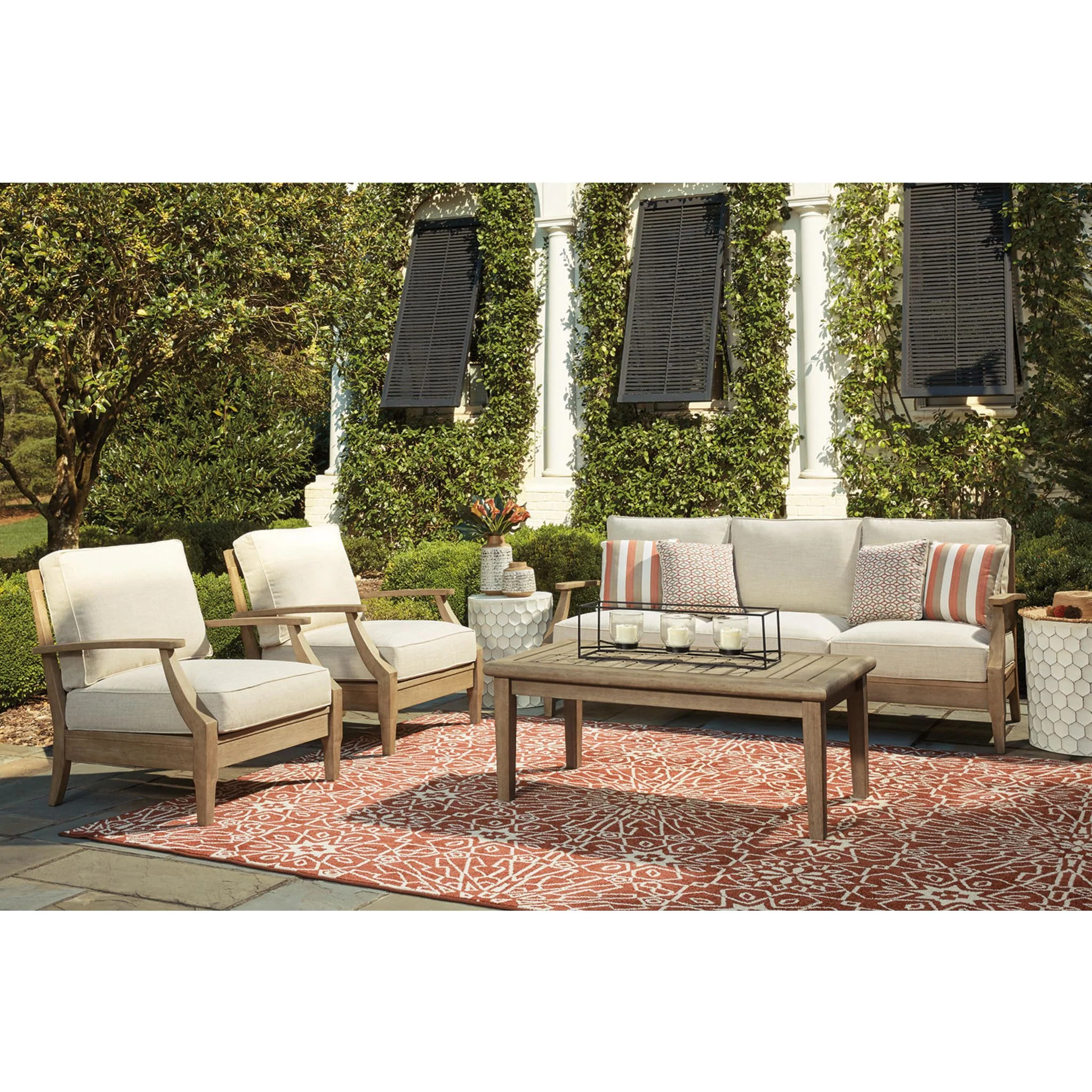 Gerianne Outdoor Rectangle Cocktail Table - Image 9