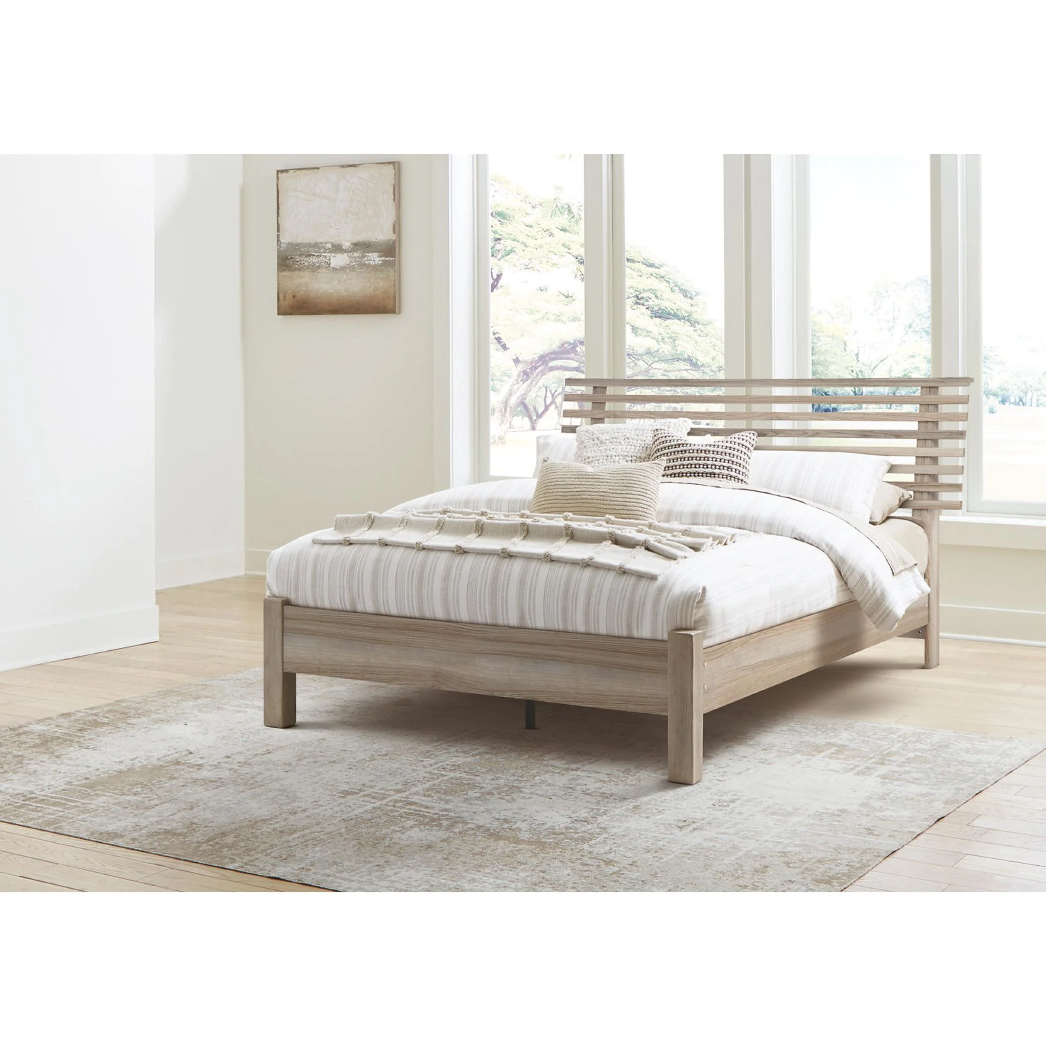 Hasbrick Queen Slat Panel Bed - Image 16
