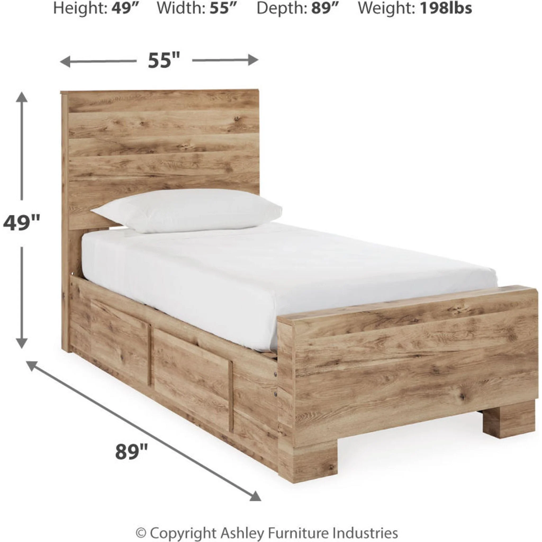 Hyanna Twin Bed w/Storage - Image 7