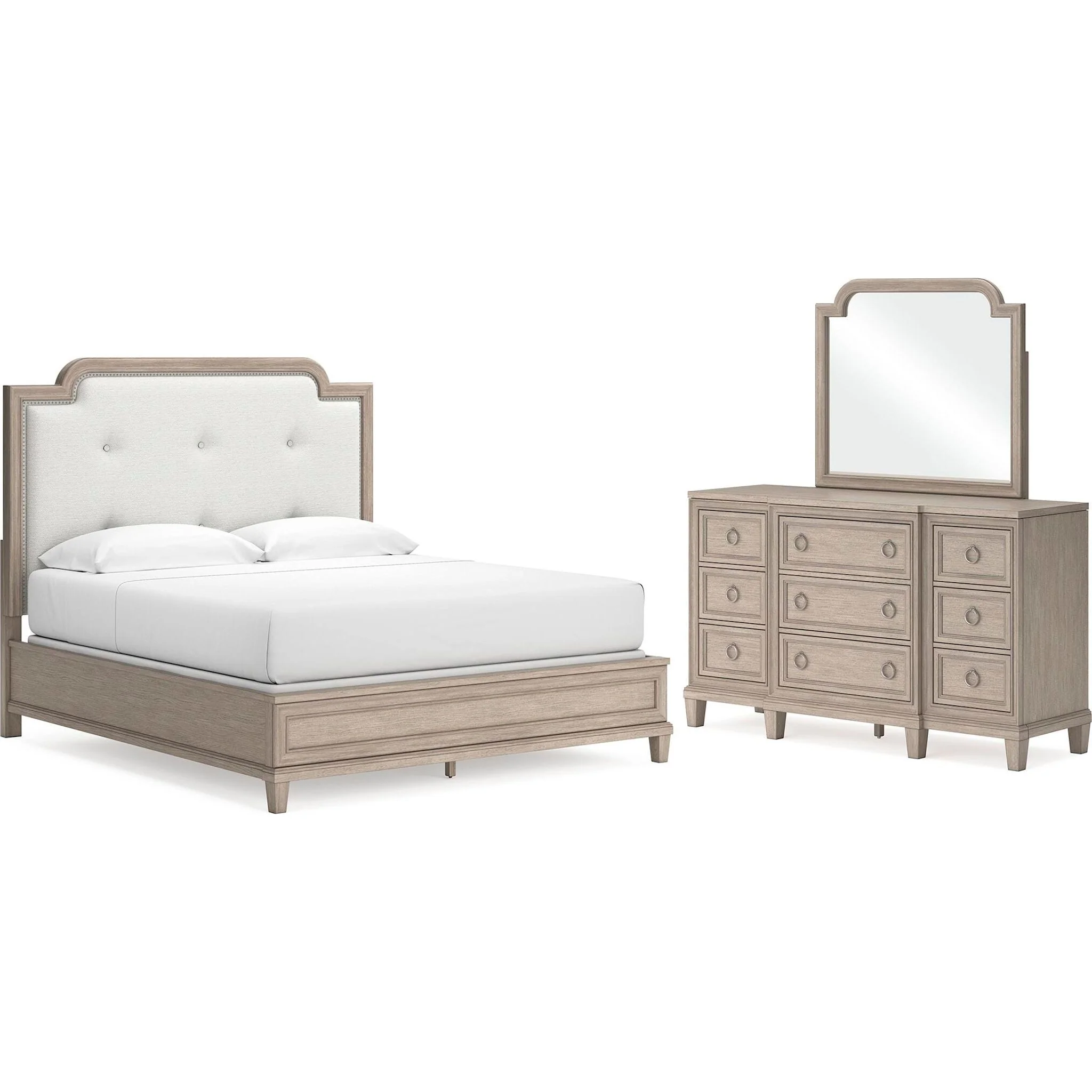 Jorlaina-Exclusive 5 Piece Upholstered Bedroom - Image 124