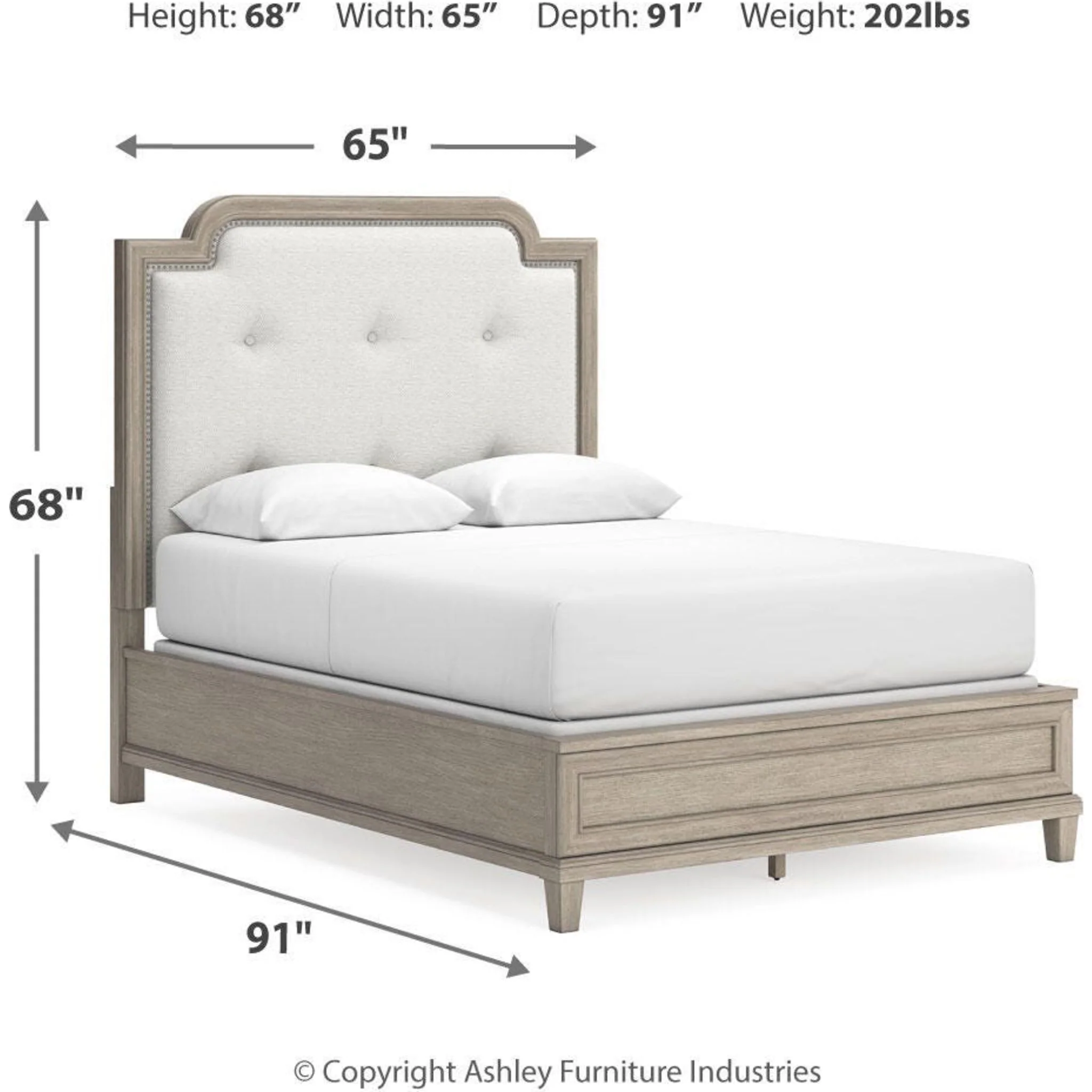 Jorlaina-Exclusive 5 Piece Upholstered Bedroom - Image 47