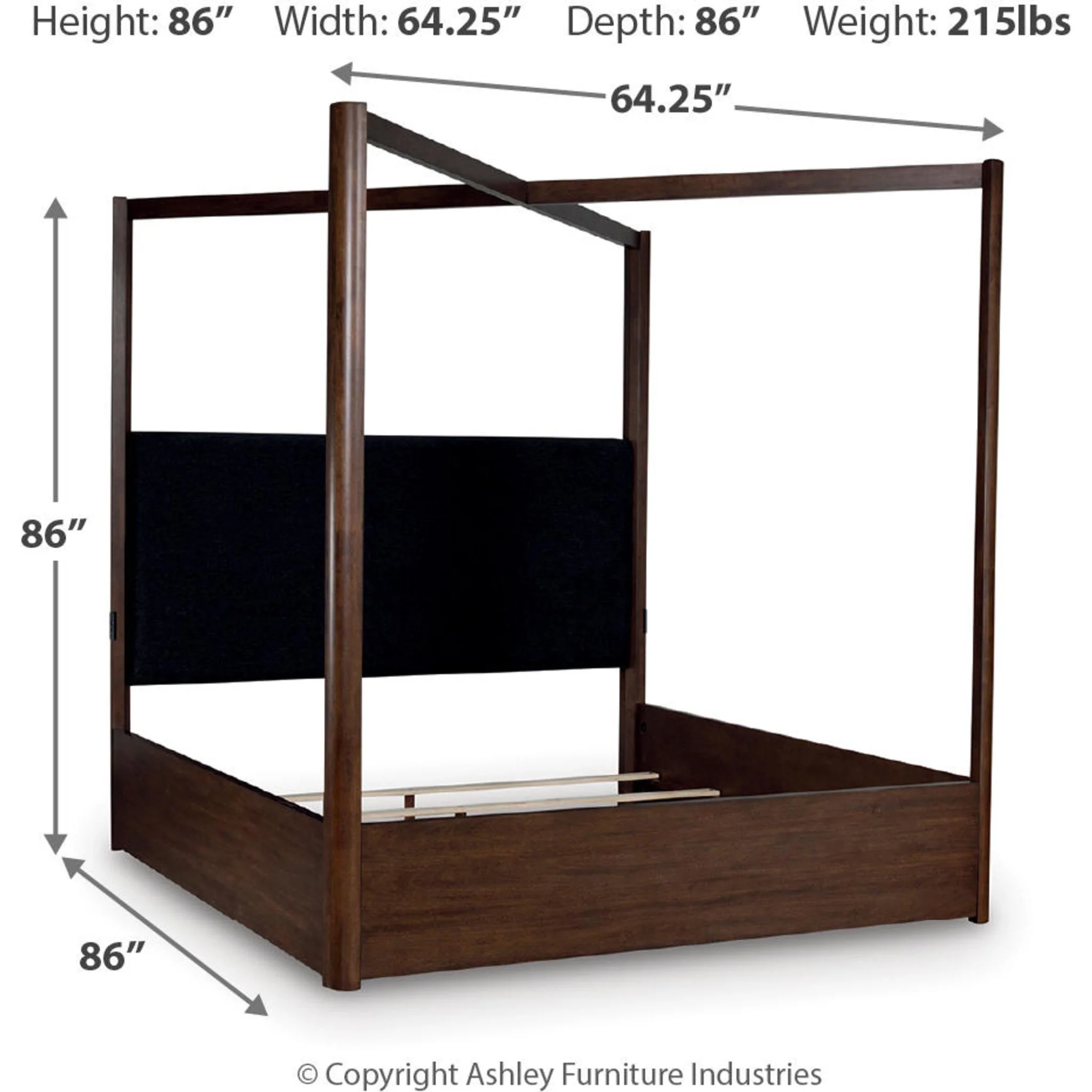 Kendamor Queen Canopy Bed - Image 3