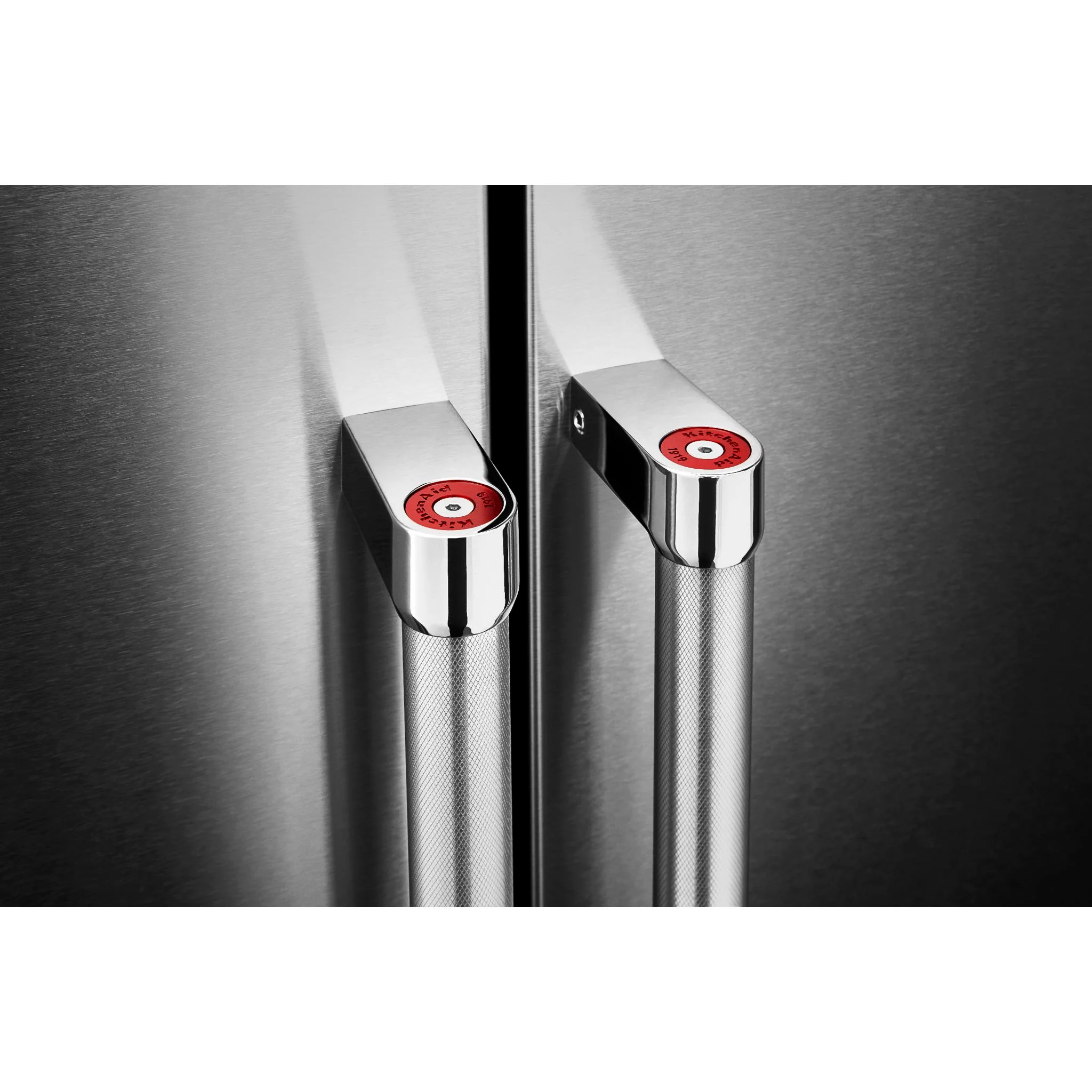 KitchenAid  19.9 cu.. ft. Counter-Depth Side-by-Side Refrigerator with Exterior Ice and Water and PrintShield finish - Stainless Steel (KRSC700HPS) - Image 4