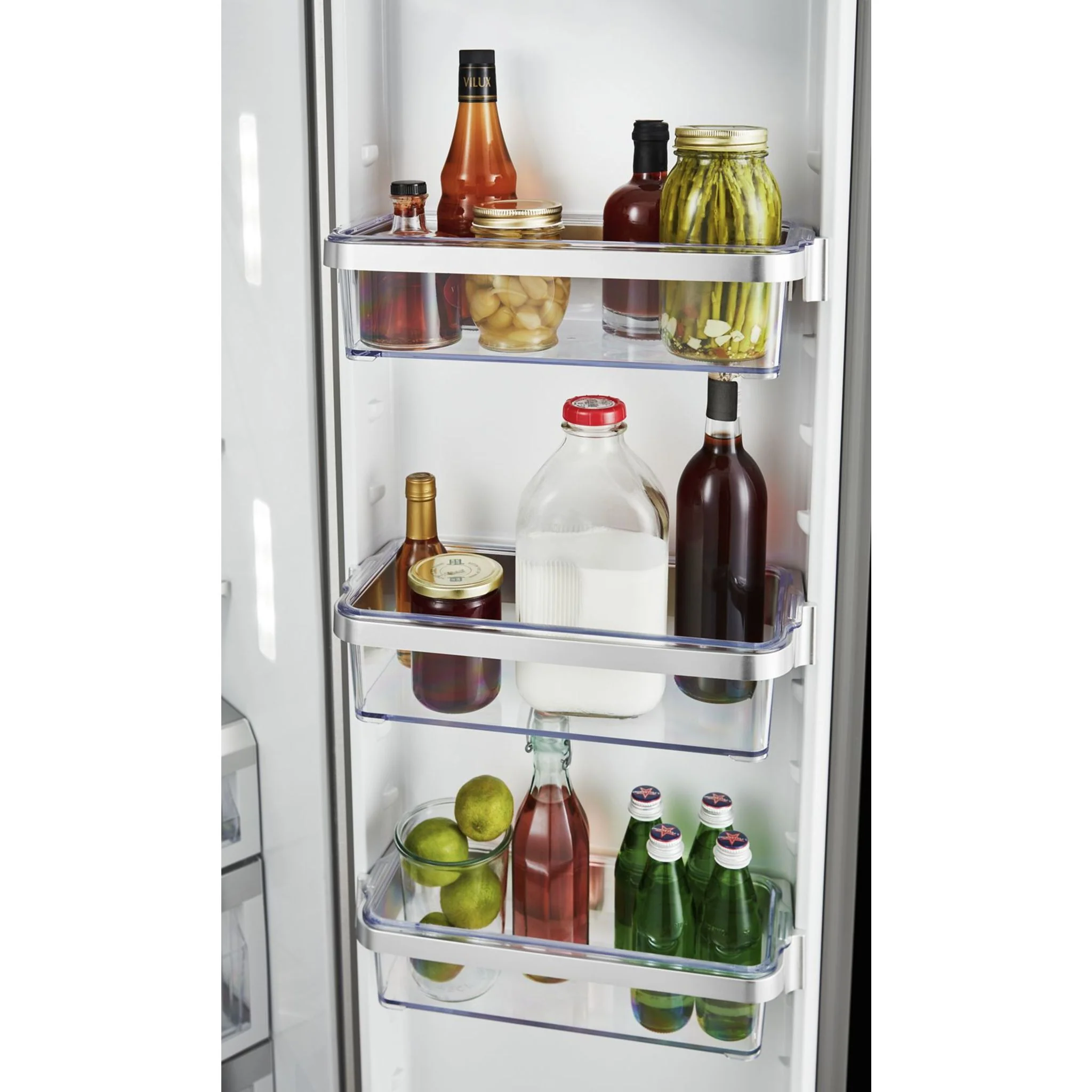 KitchenAid 24.8 cu.. ft. Side-by-Side Refrigerator with Exterior Ice and Water and PrintShield finish - Stainless Steel (KRSF705HPS) - Image 39