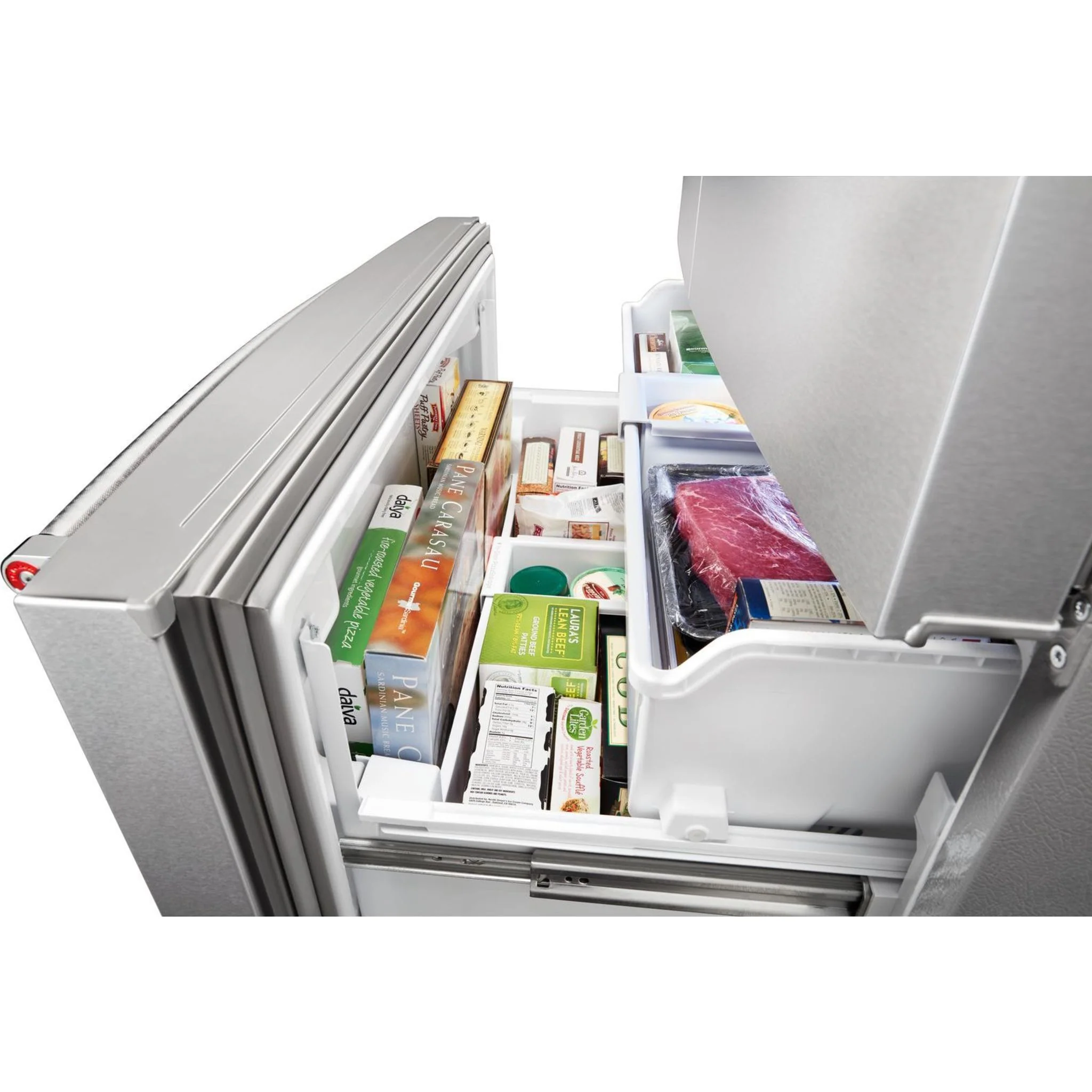 KitchenAid  26.8 cu. ft. 36" Width Standard Depth French Door Refrigerator with Exterior Ice and Water (KRFF507HPS) - Image 17