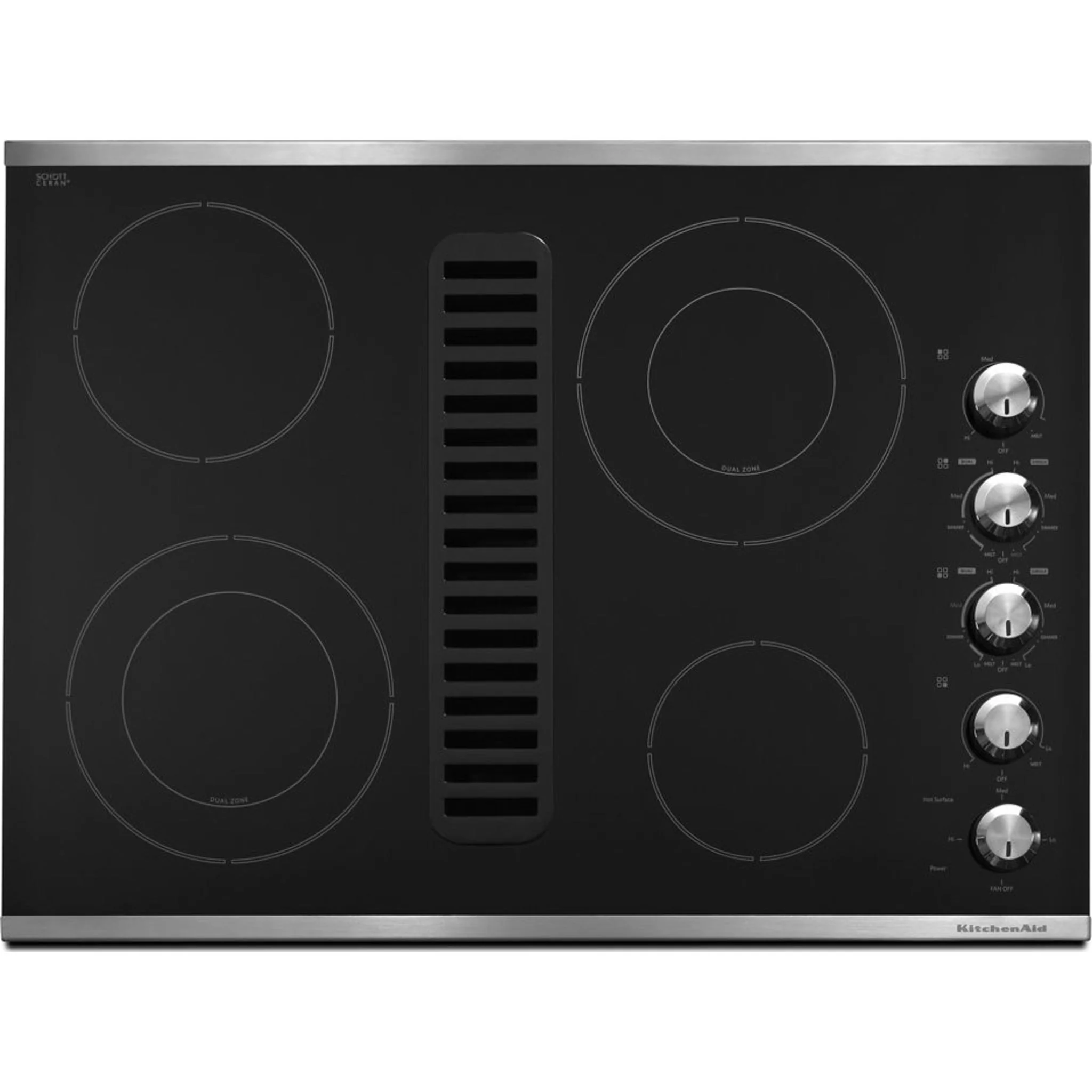 KitchenAid 30" Electric Downdraft Cooktop with 4 Elements -Black (KCED600GBL) - Image 11