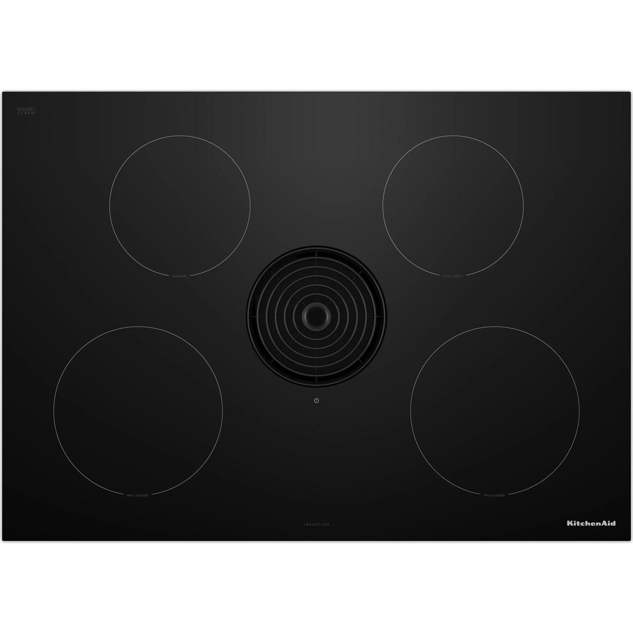 KitchenAid 30-inch NextGen Induction Downdraft Cooktop with 4 Cooking Zones -Black (KCID930SBL)