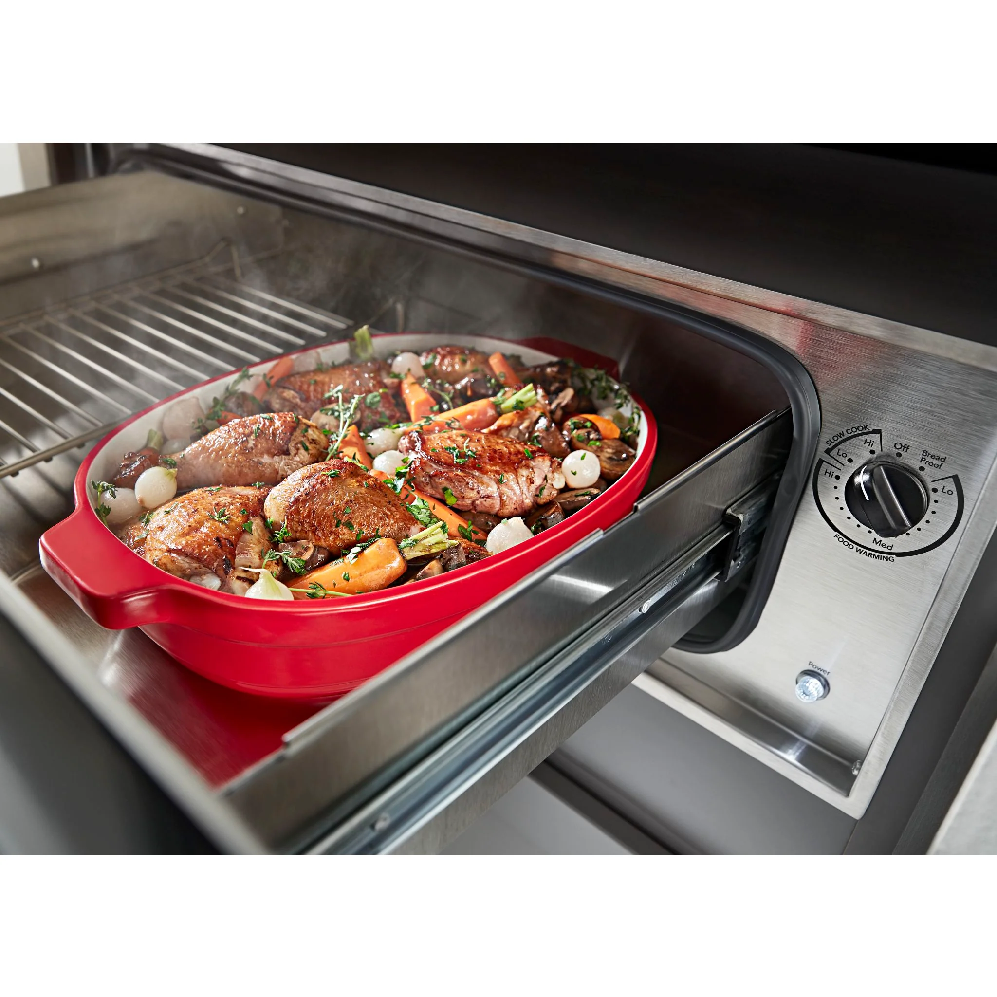 KitchenAid 30'' Slow Cook Warming Drawer with PrintShield Finish - Black Stainless (KOWT100EBS) - Image 8