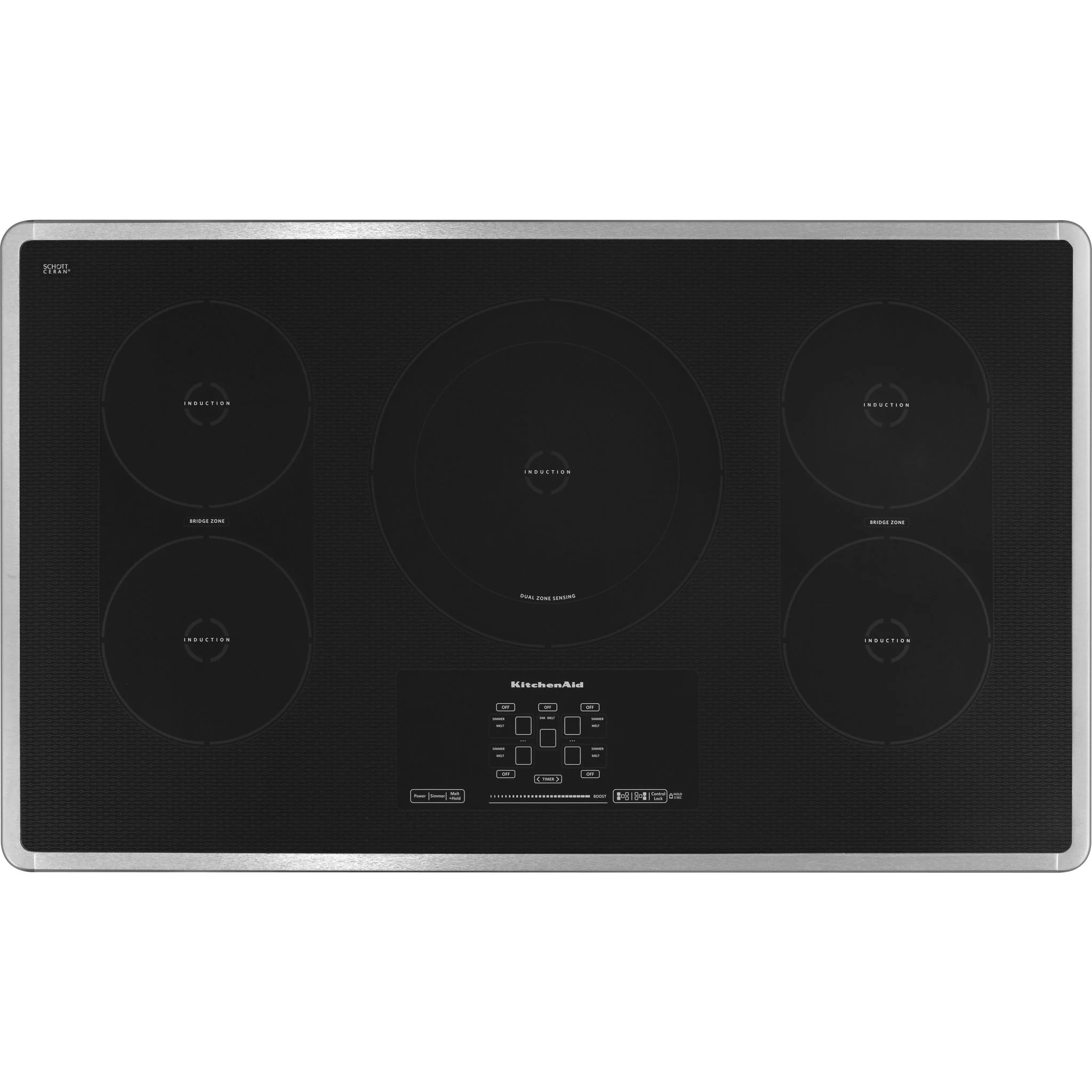 KitchenAid 36" Induction Cooktop with 5 Elements, Touch-Activated Controls and Power Slider (KICU569XSS) - Image 42