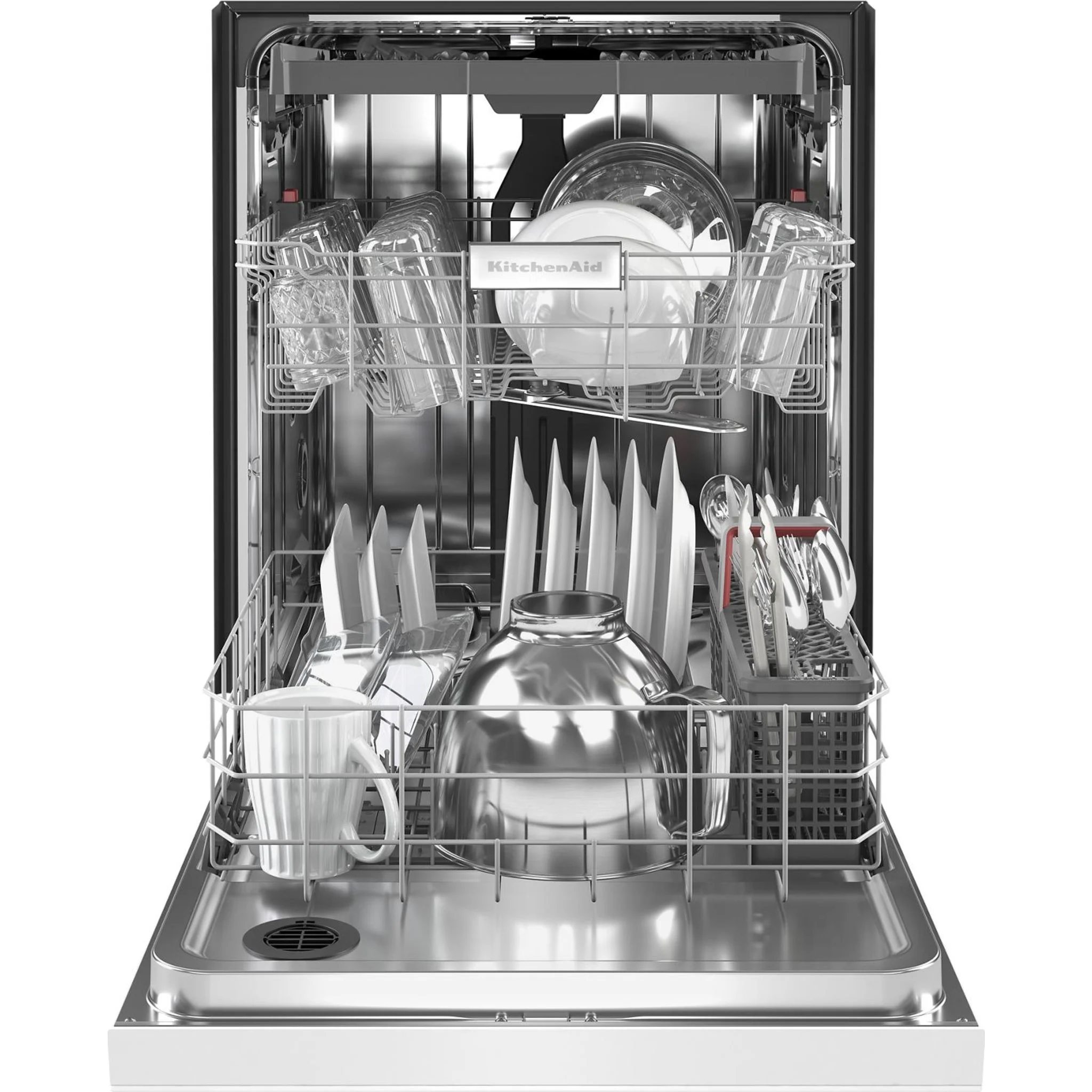 KitchenAid 39 dBA Dishwasher with Third Level Utensil Rack - White (KDFE204KWH) - Image 11