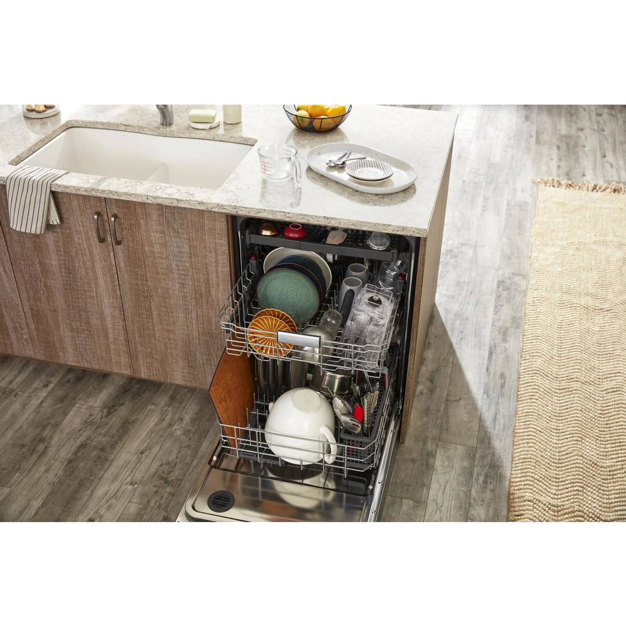 KitchenAid 39 dBA Dishwasher with Third Level Utensil Rack - White (KDFE204KWH) - Image 23
