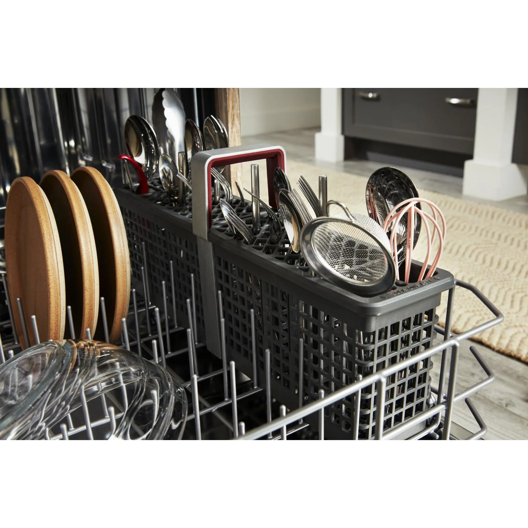 KitchenAid 39 dBA Dishwasher with Third Level Utensil Rack - White (KDFE204KWH) - Image 27