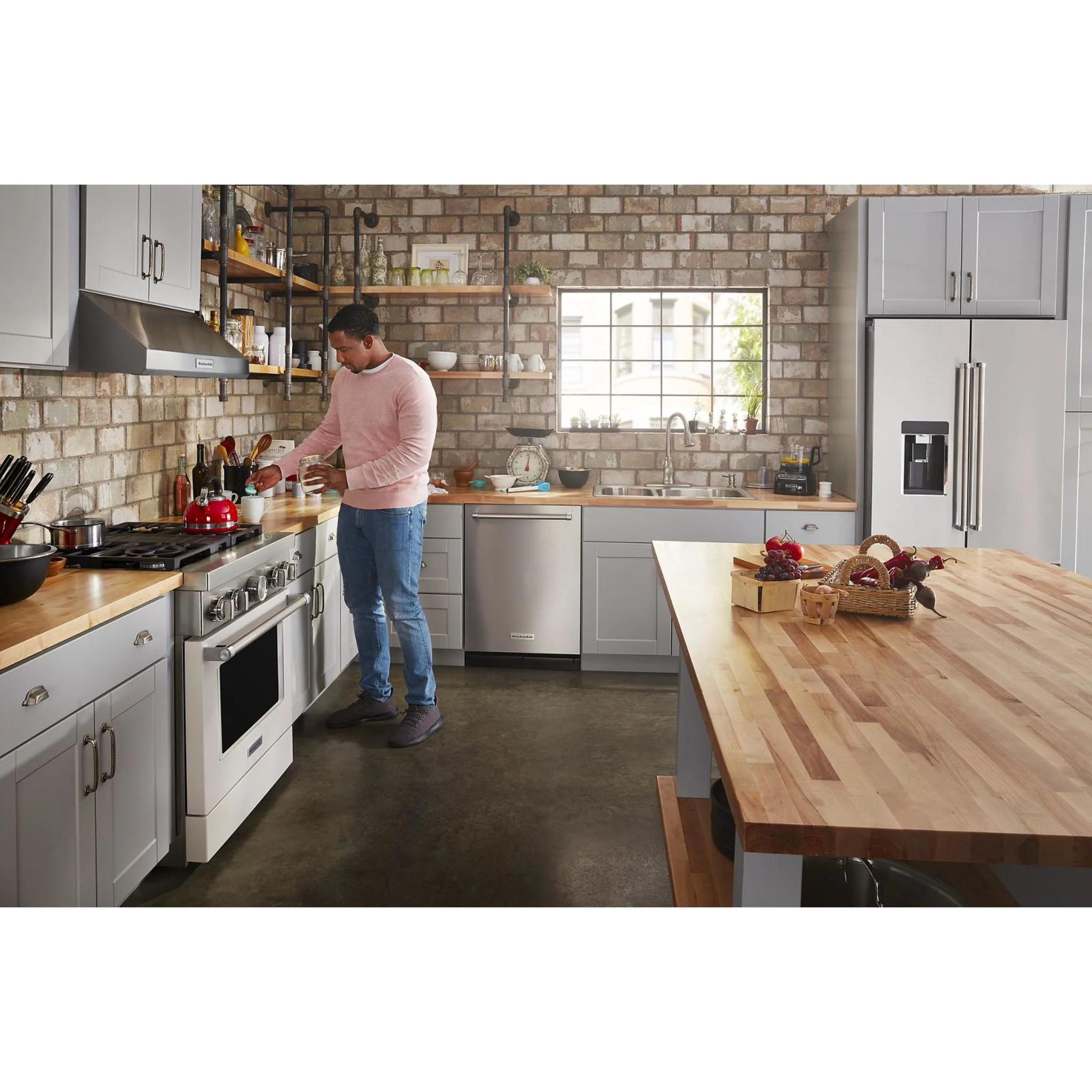 KitchenAid 30'' Smart Commercial-Style Dual Fuel Range with 4 Burners - Milkshake (KFDC500JMH) - Image 36