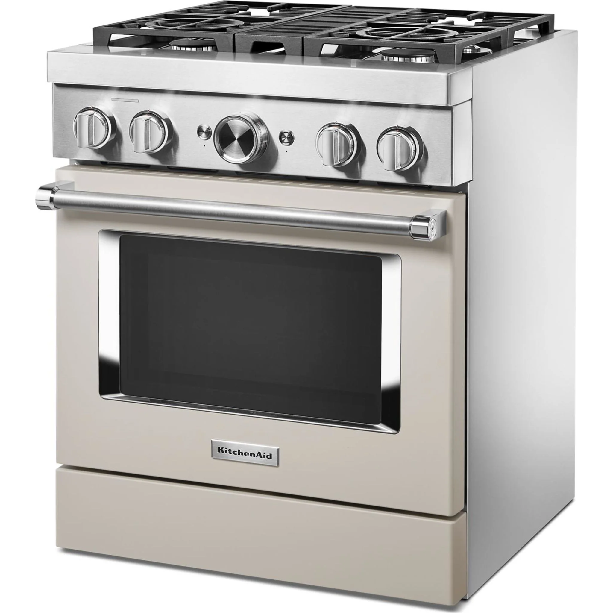 KitchenAid 30'' Smart Commercial-Style Dual Fuel Range with 4 Burners - Milkshake (KFDC500JMH) - Image 7