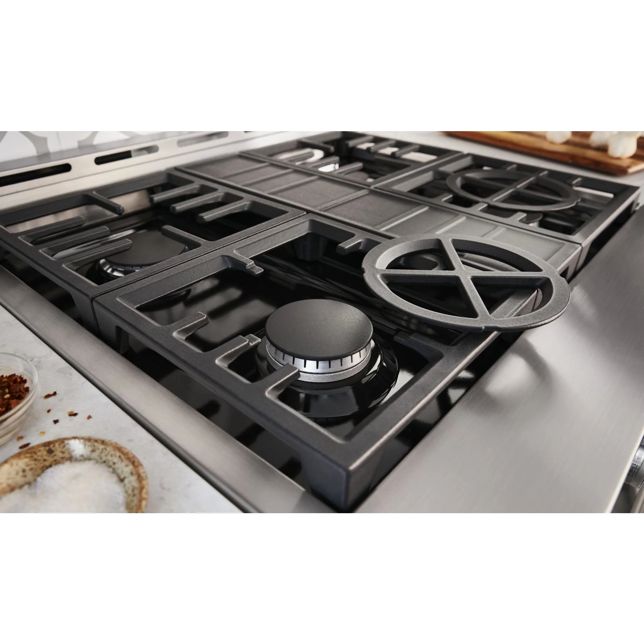 KitchenAid  30'' Smart Commercial-Style Gas Range with 4 Burners - Stainless Steel (KFGC500JSS) - Image 5