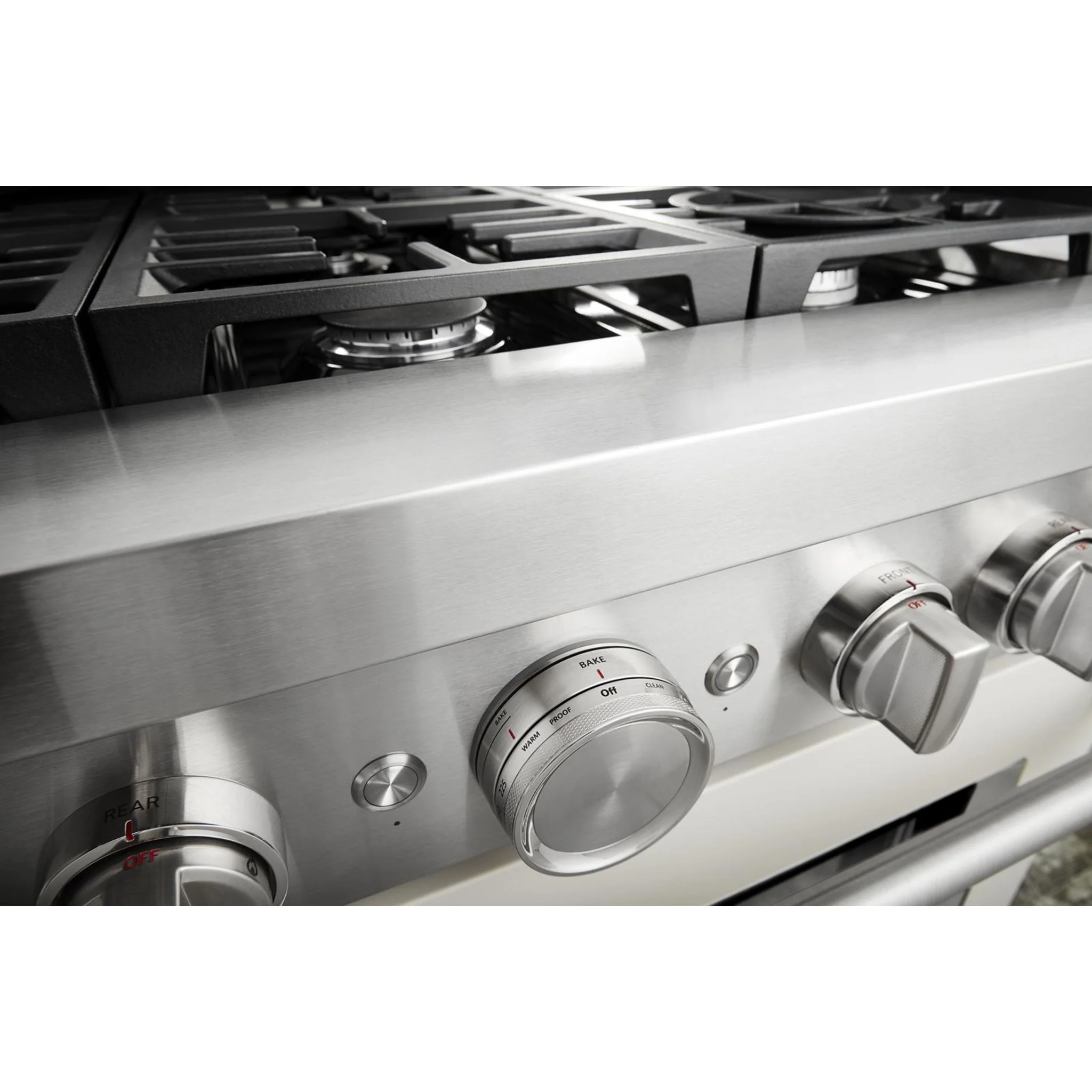 KitchenAid  36'' Smart Commercial-Style Dual Fuel Range with 6 Burners - Milkshake (KFDC506JMH) - Image 30