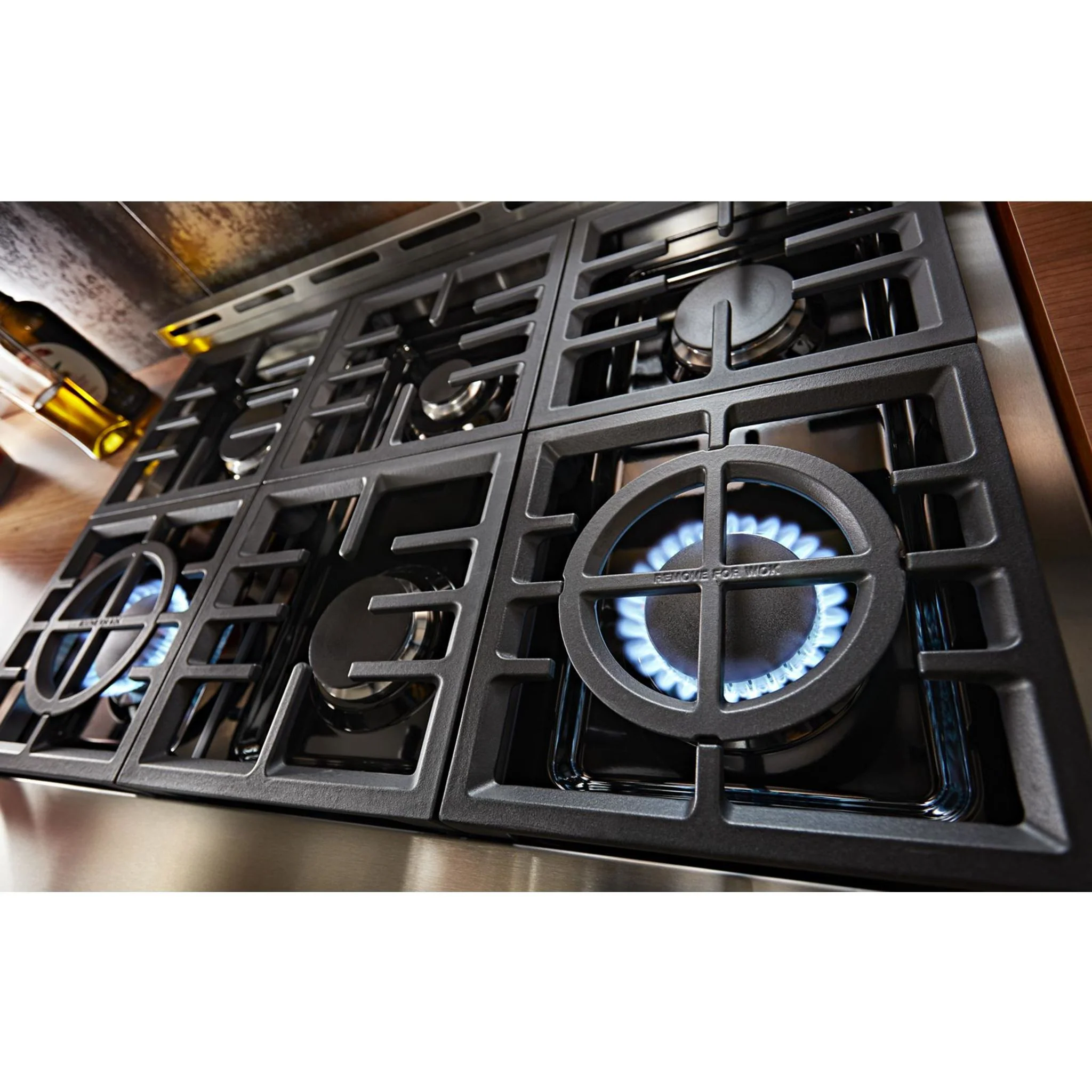 KitchenAid 36'' Smart Commercial-Style Gas Range with 6 Burners - Scorched Orange (KFGC506JSC) - Image 7