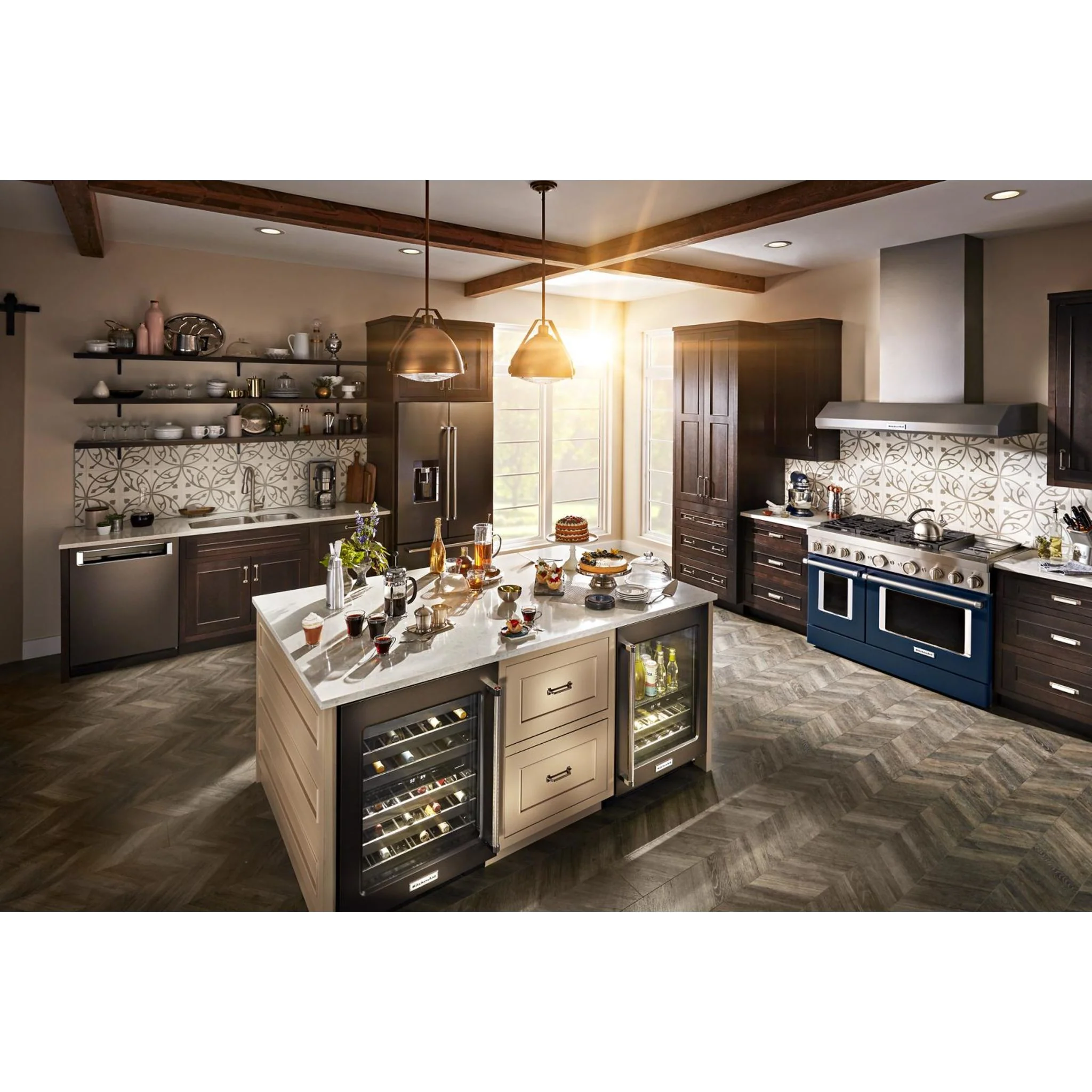 KitchenAid 48'' Smart Commercial-Style Dual Fuel Range with Griddle - Ink Blue (KFDC558JIB) - Image 20