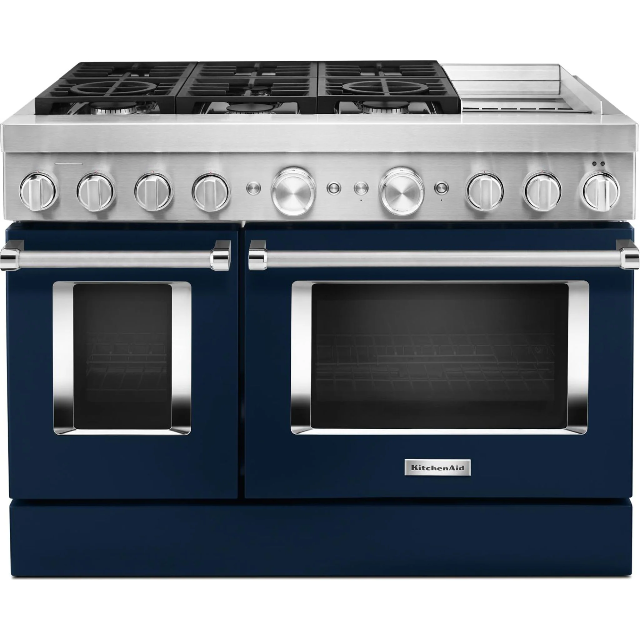 KitchenAid 48'' Smart Commercial-Style Dual Fuel Range with Griddle - Ink Blue (KFDC558JIB) - Image 52