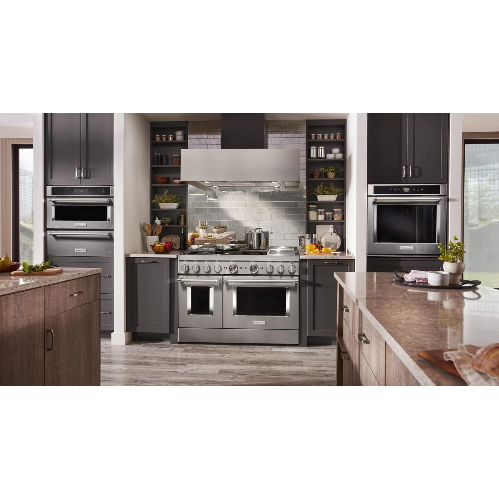 KitchenAid  48'' Smart Commercial-Style Dual Fuel Range with Griddle - Stainless Steel (KFDC558JSS) - Image 37