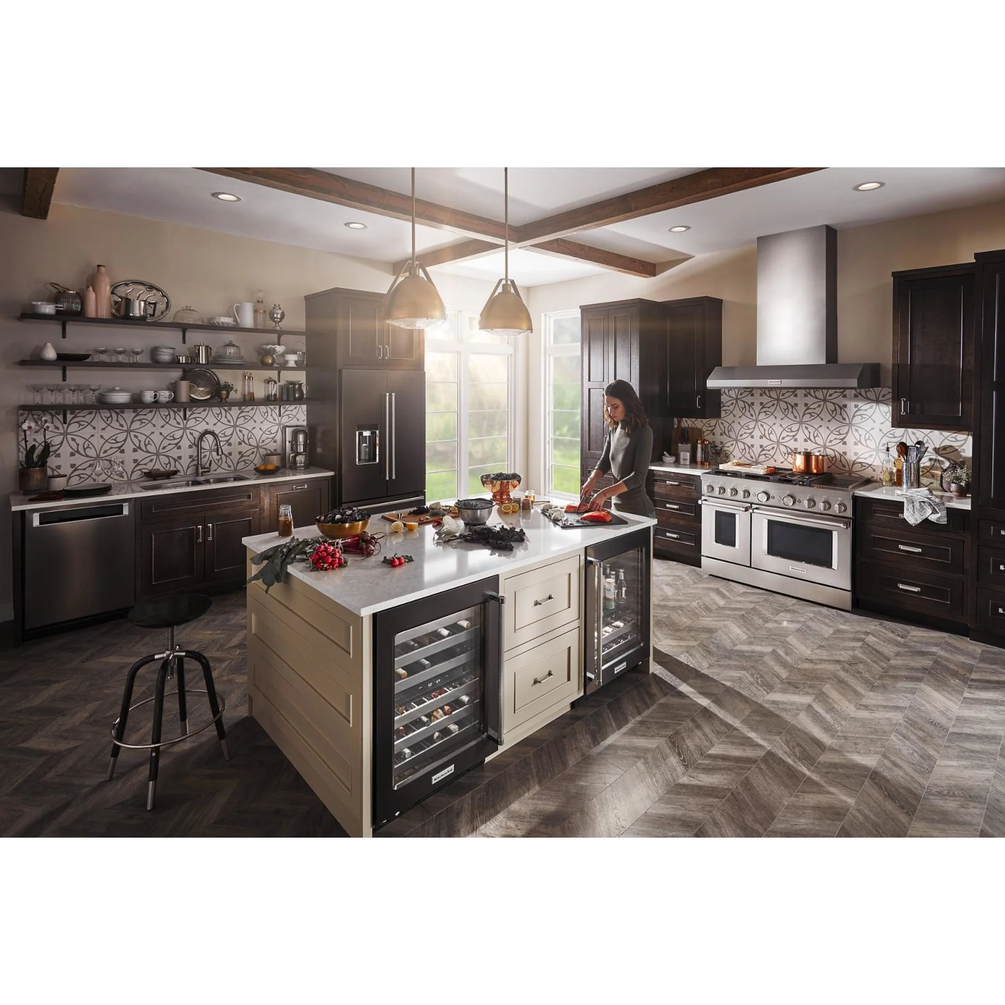 KitchenAid  48'' Smart Commercial-Style Dual Fuel Range with Griddle - Stainless Steel (KFDC558JSS) - Image 62