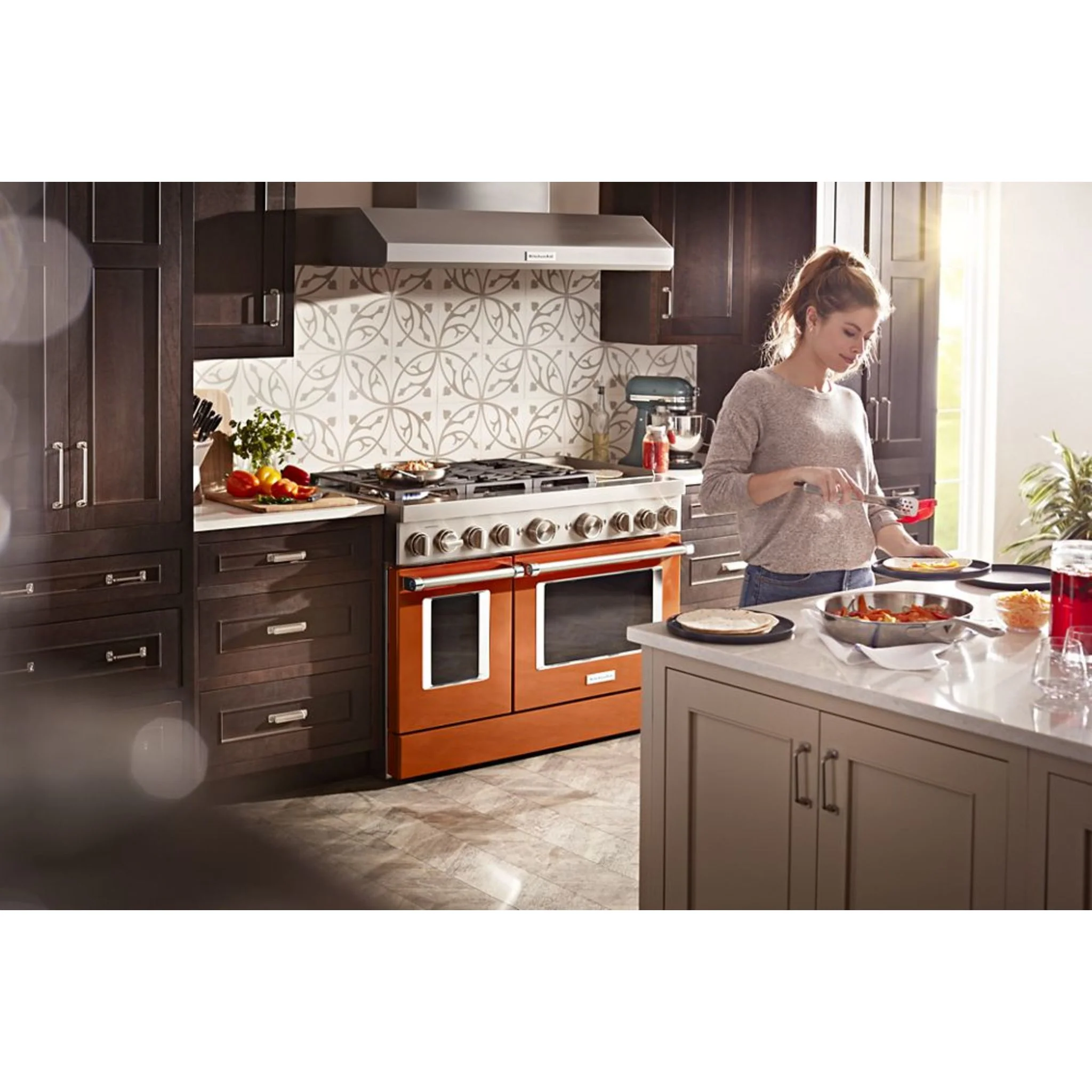 KitchenAid  48'' Smart Commercial-Style Dual Fuel Range with Griddle - Stainless Steel (KFDC558JSS) - Image 8