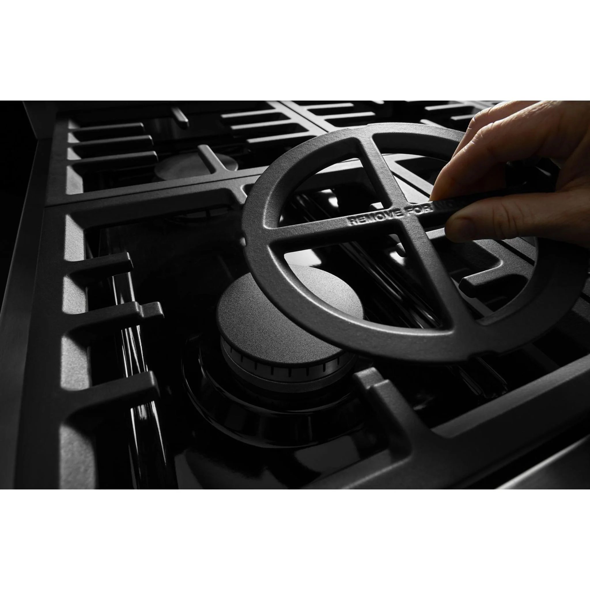 KitchenAid 48'' Smart Commercial-Style Gas Range with Griddle - Milkshake (KFGC558JMH) - Image 9