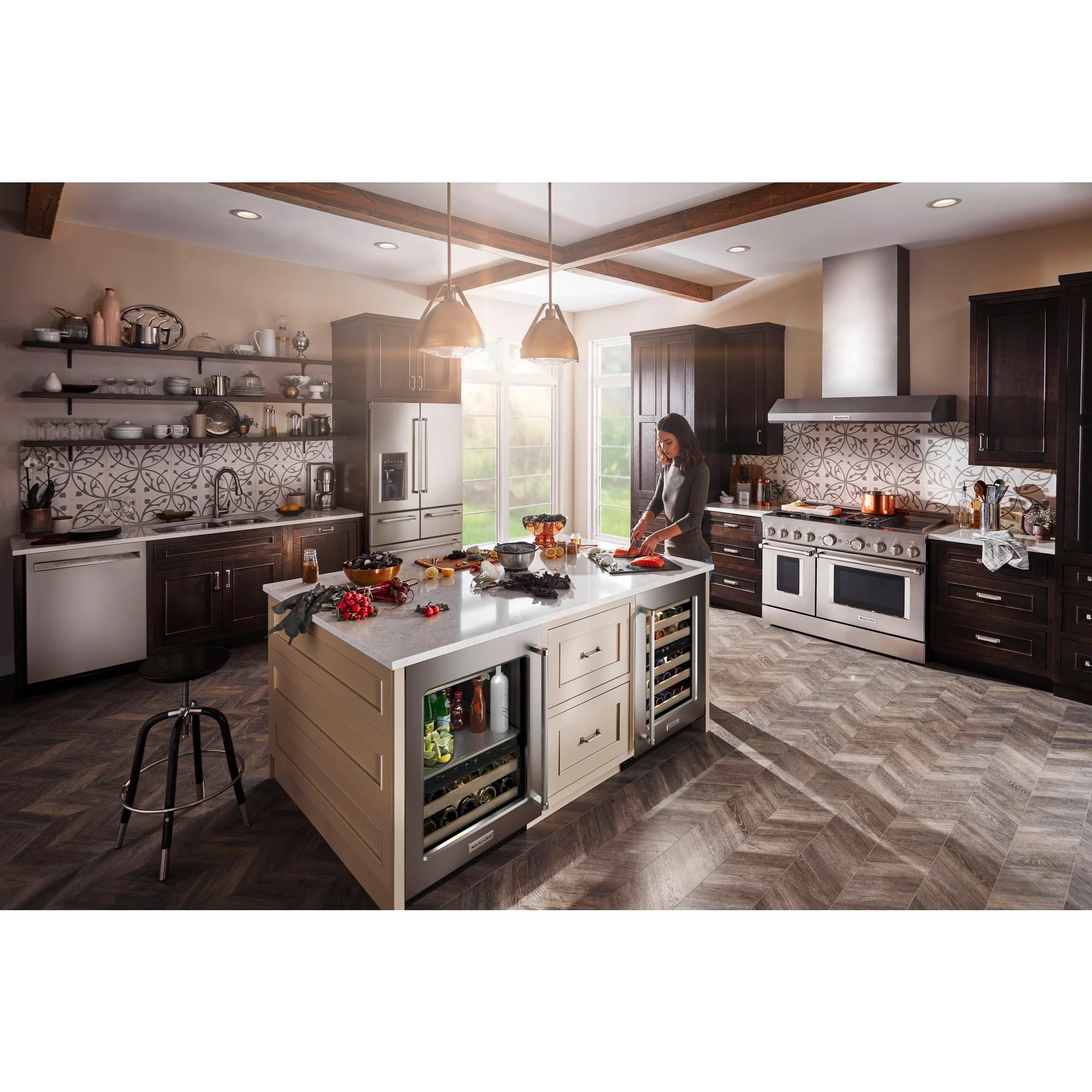 KitchenAid 24" Beverage Center with Glass Door and Wood-Front Racks - Stainless Steel (KUBL214KSB) - Image 13