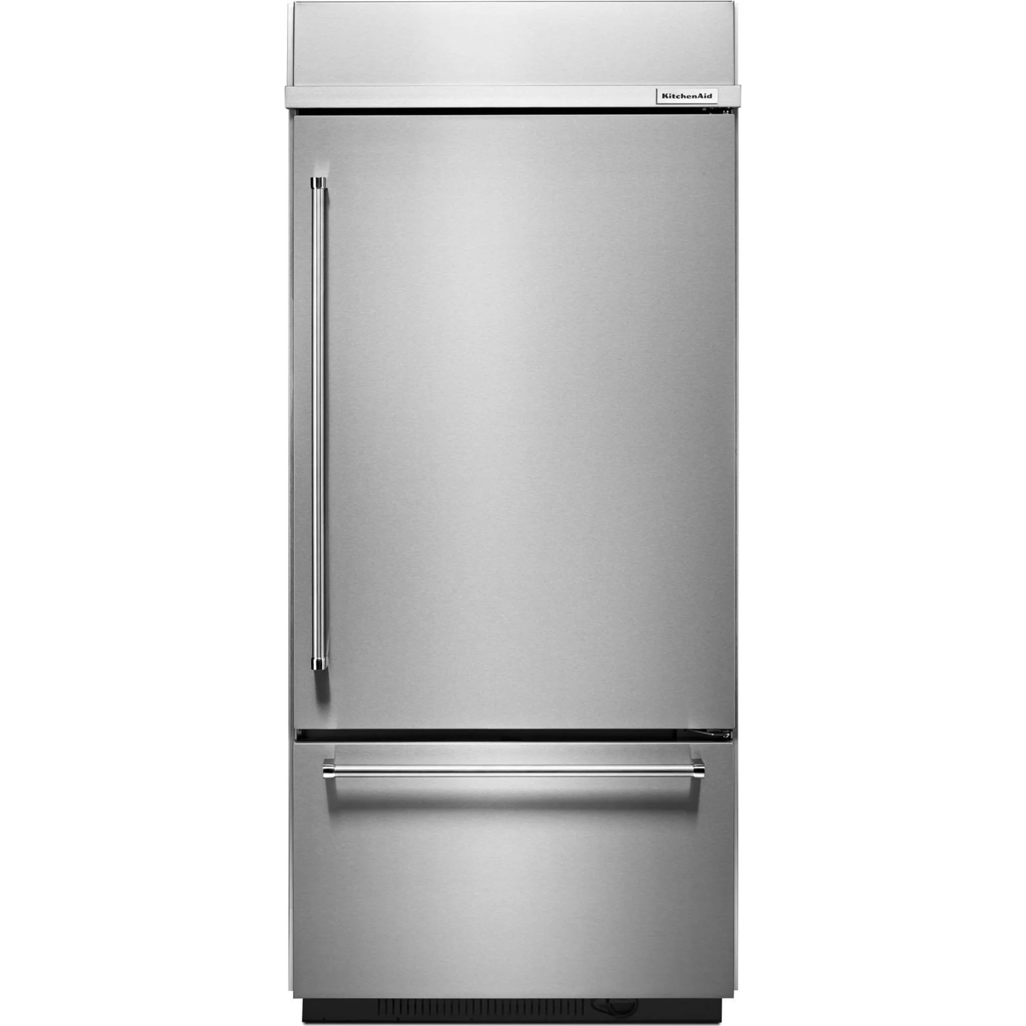 KitchenAid 20.9 cu.ft. 36" Width Built-In Stainless Bottom Mount Refrigerator with Platinum Interior Design - Stainless Steel (KBBR306ESS) - Image 6