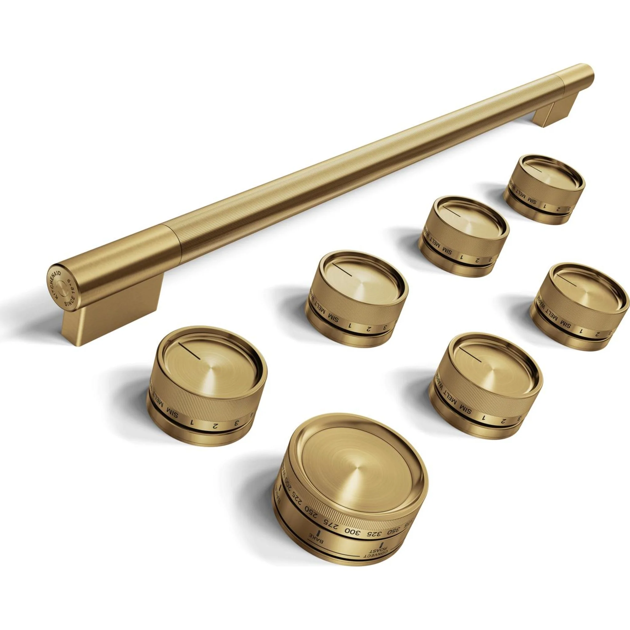 KitchenAid Brass Handle and Knob Hardware Accessory Kit for  36" Commercial-Style Induction Range - Brass (W11774742)