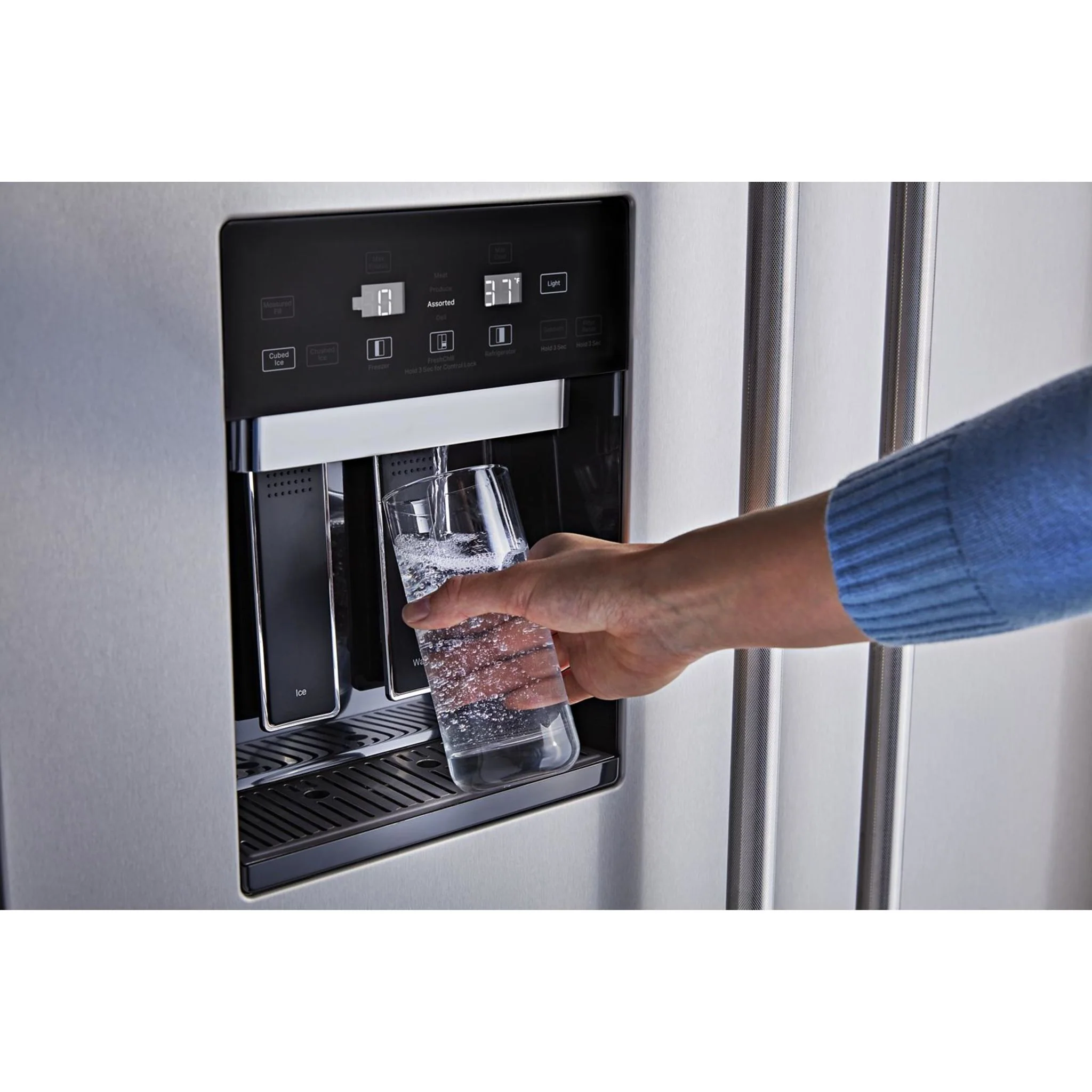 KitchenAid 29.4 cu.ft. 48" Built-In Side-by-Side Refrigerator with Ice and Water Dispenser - Stainless Steel (KBSD708MSS) - Image 21