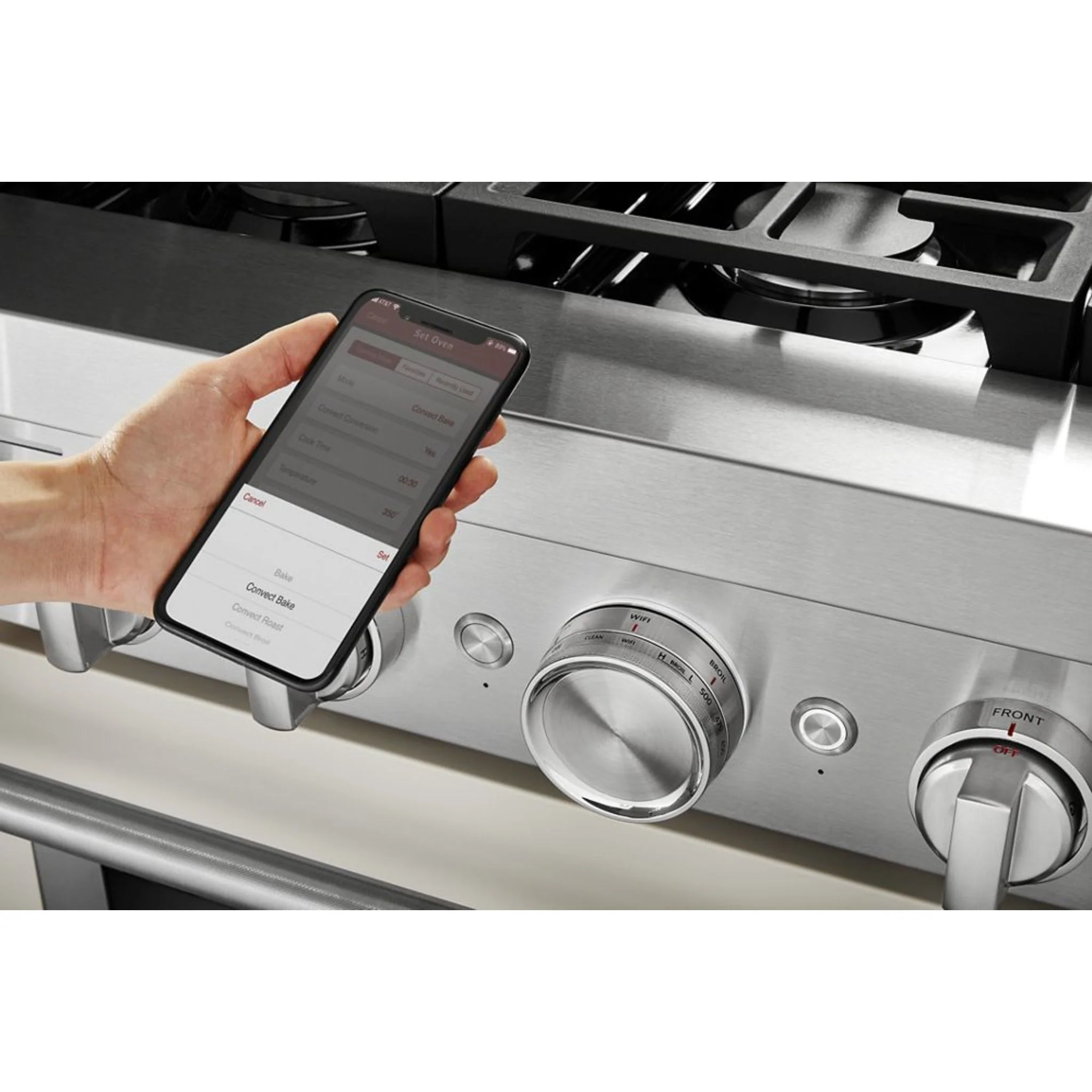 KitchenAid  30'' Smart Commercial-Style Dual Fuel Range with 4 Burners - Imperial Black (KFDC500JBK) - Image 38