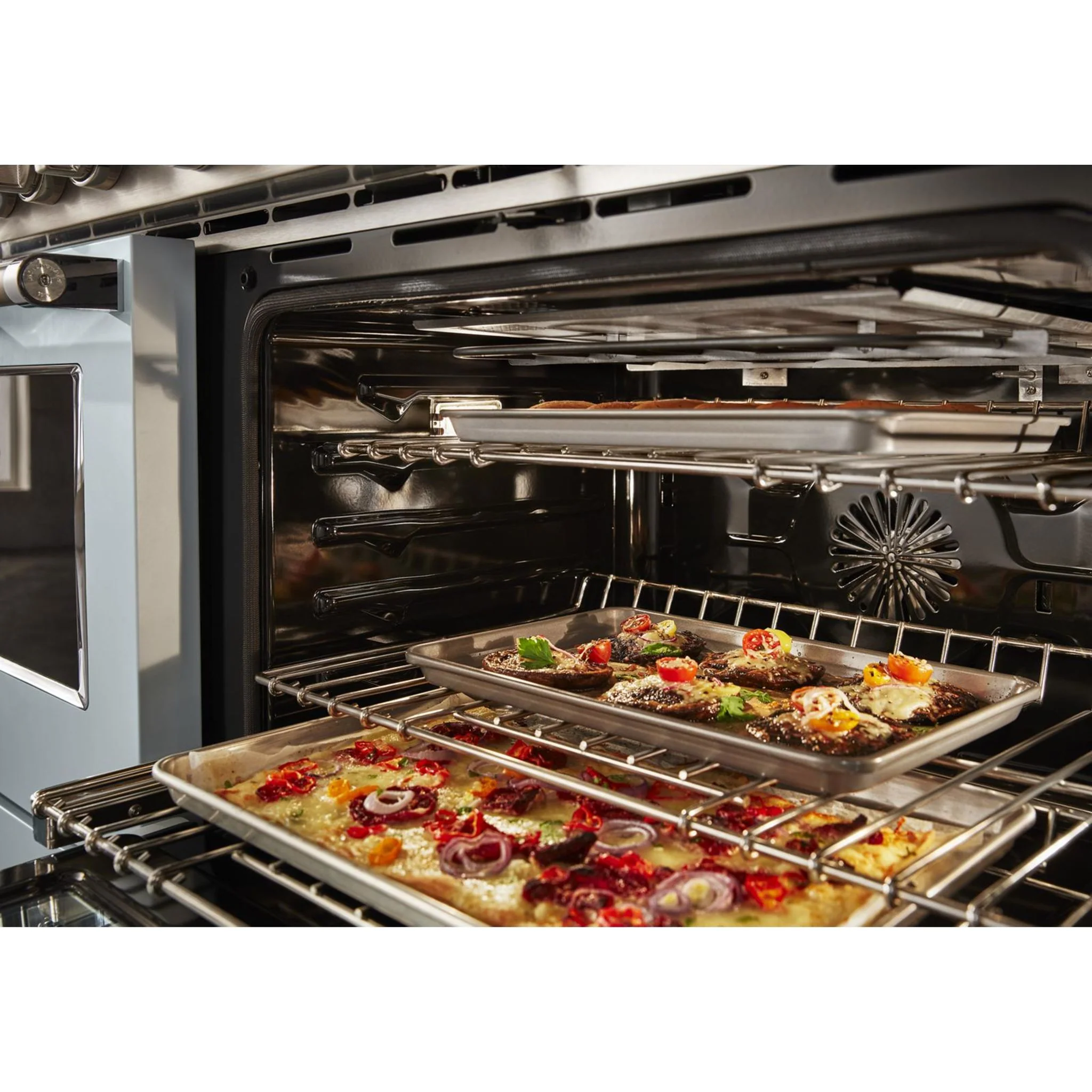 KitchenAid 48'' Smart Commercial-Style Dual Fuel Range with Griddle - Misty Blue (KFDC558JMB) - Image 21