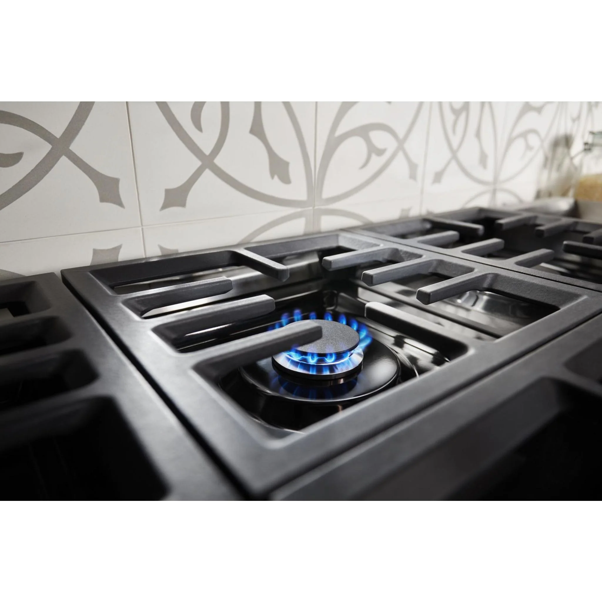 KitchenAid 48'' Smart Commercial-Style Dual Fuel Range with Griddle - Misty Blue (KFDC558JMB) - Image 50