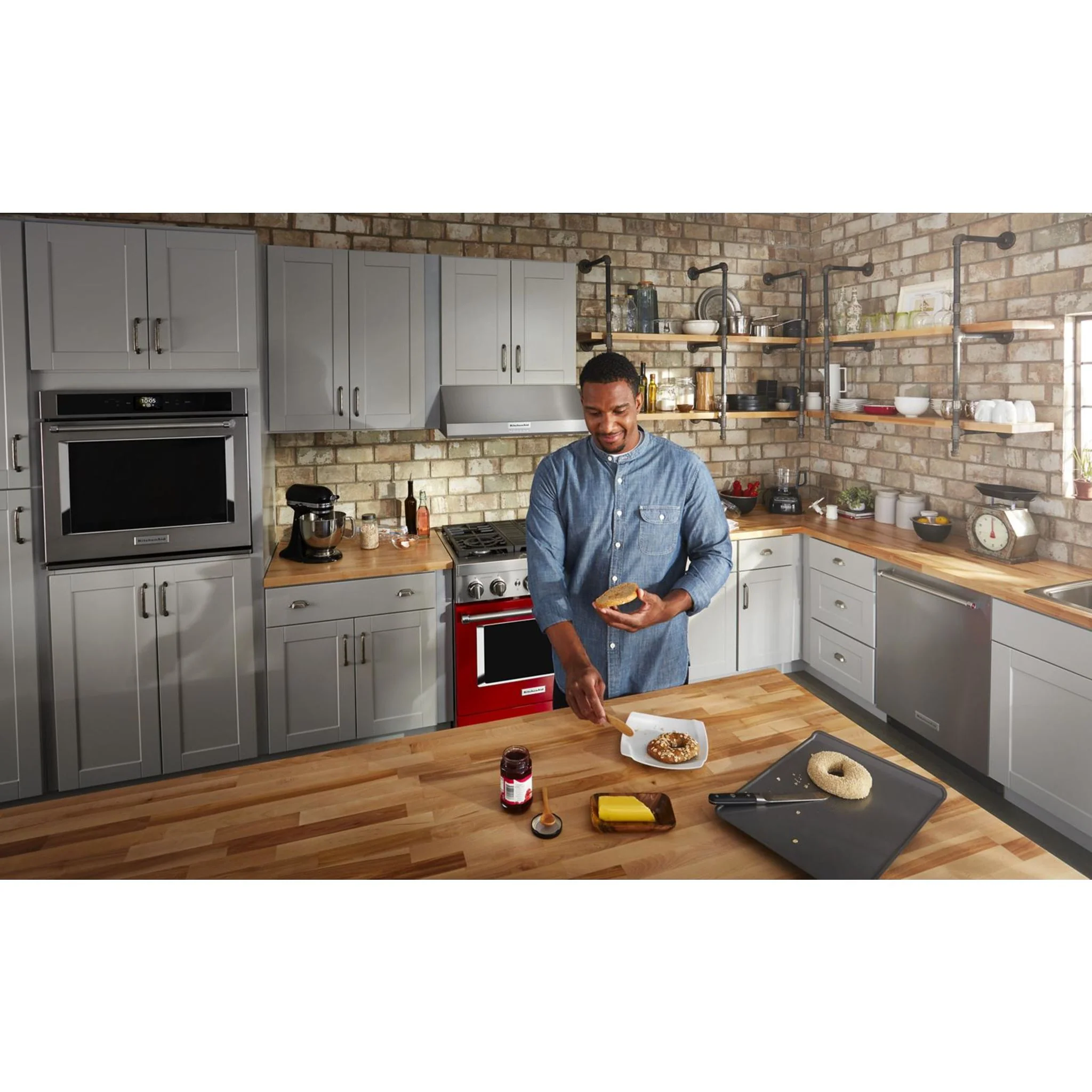 KitchenAid  30'' Smart Commercial-Style Dual Fuel Range with 4 Burners - Passion Red (KFDC500JPA) - Image 53