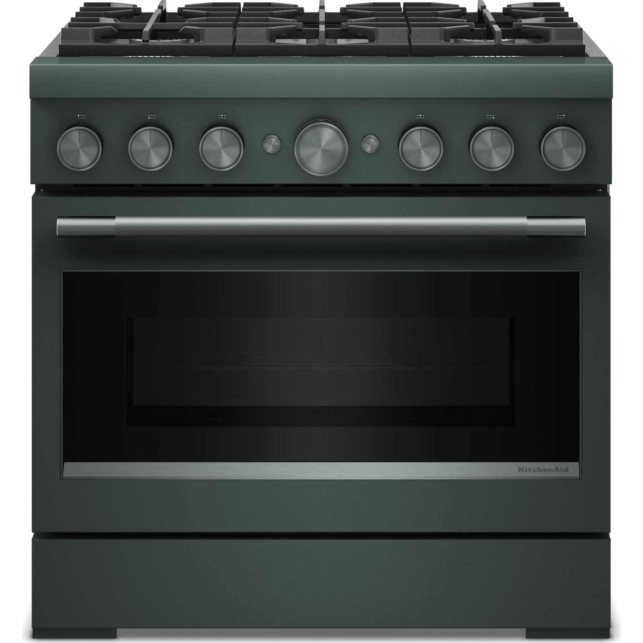KitchenAid 36-Inch 6 Burner Commercial-Style Dual Fuel Range with No Preheat Air Fry Mode -Juniper (KFDS936SJP)