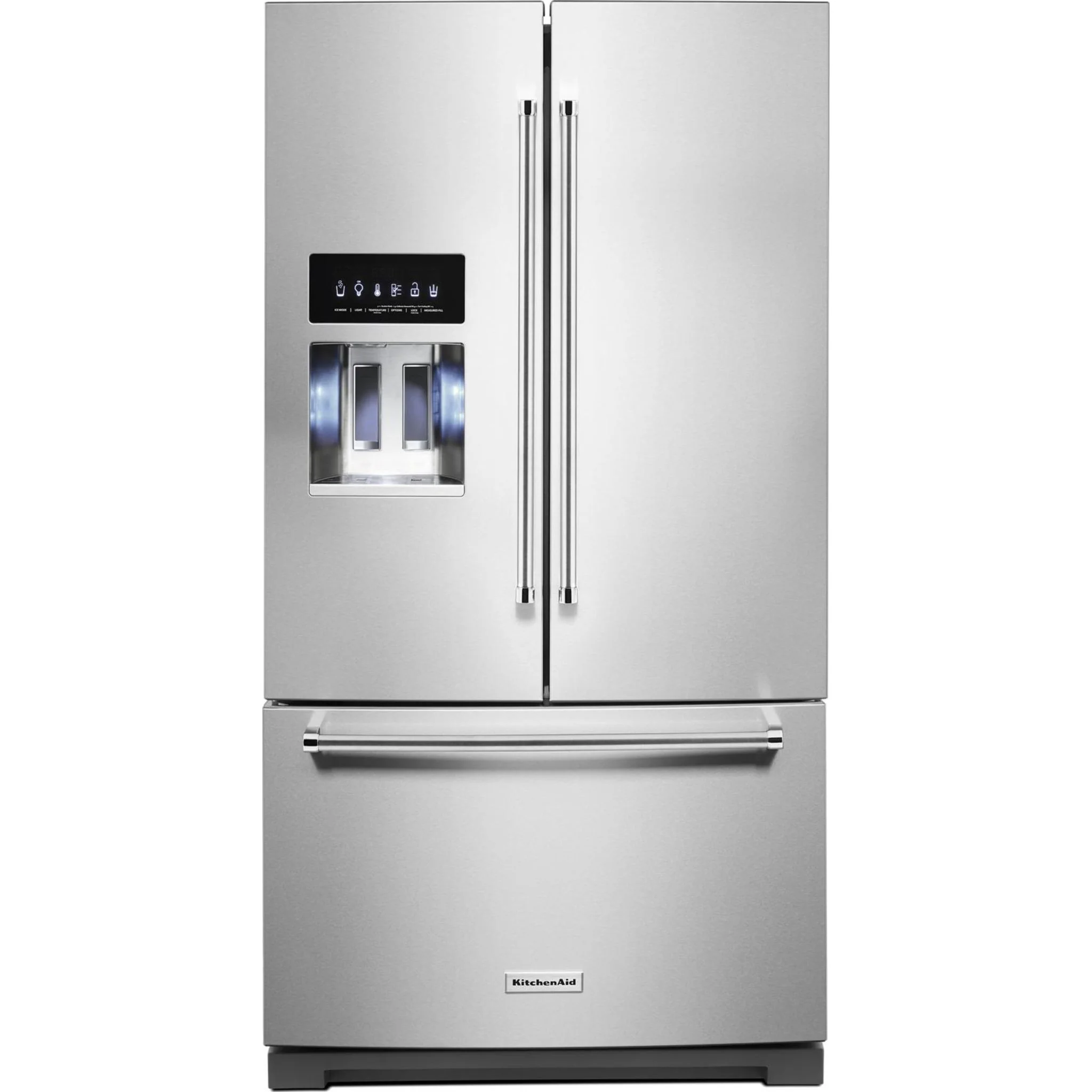 KitchenAid 26.8 cu.ft. Standard-Depth French Door Refrigerator with Exterior Ice and Water Dispenser - Stainless Steel with PrintShield™ Finish (KRFF577KPS) - Image 37