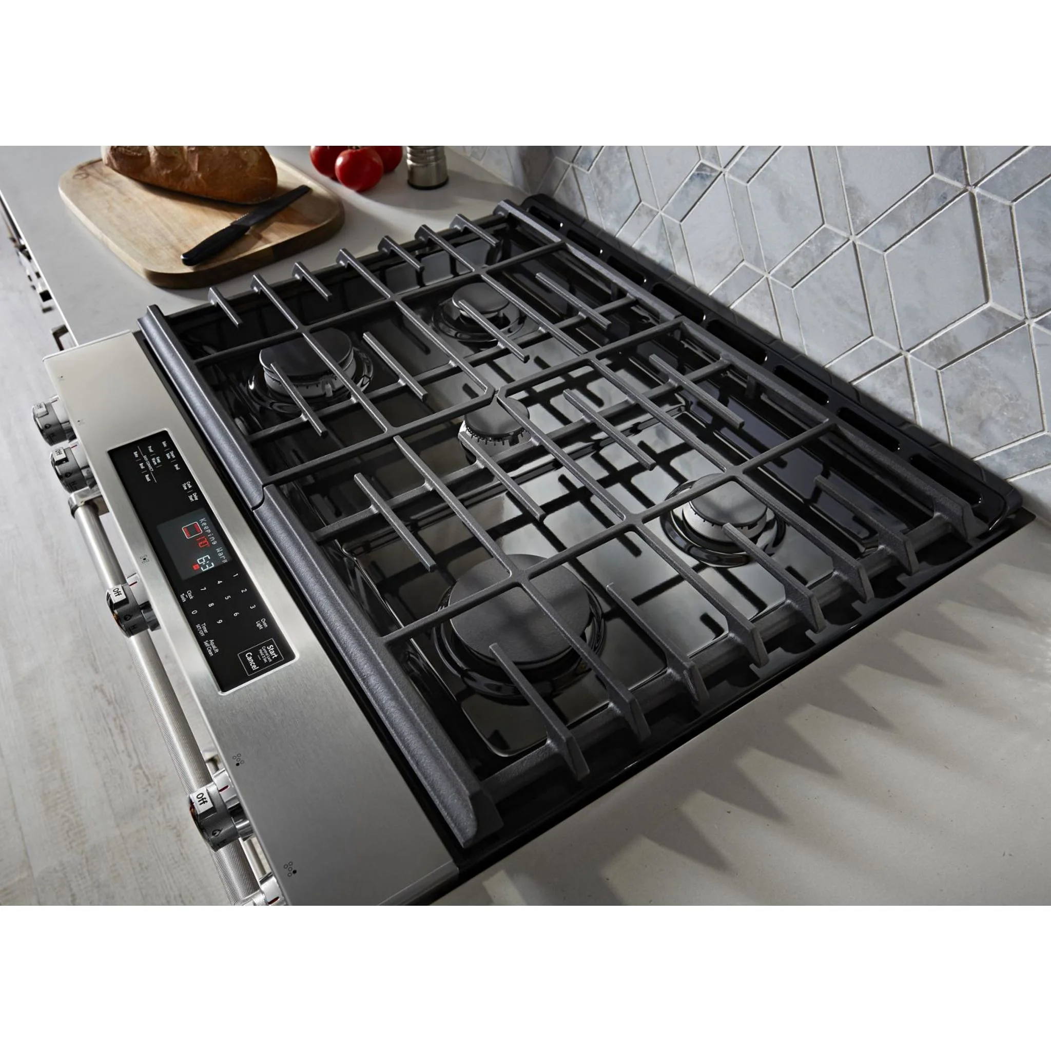 KitchenAid 30" 5-Burner Gas Convection Front Control Range - Stainless Steel (KSGG700ESS) - Image 18