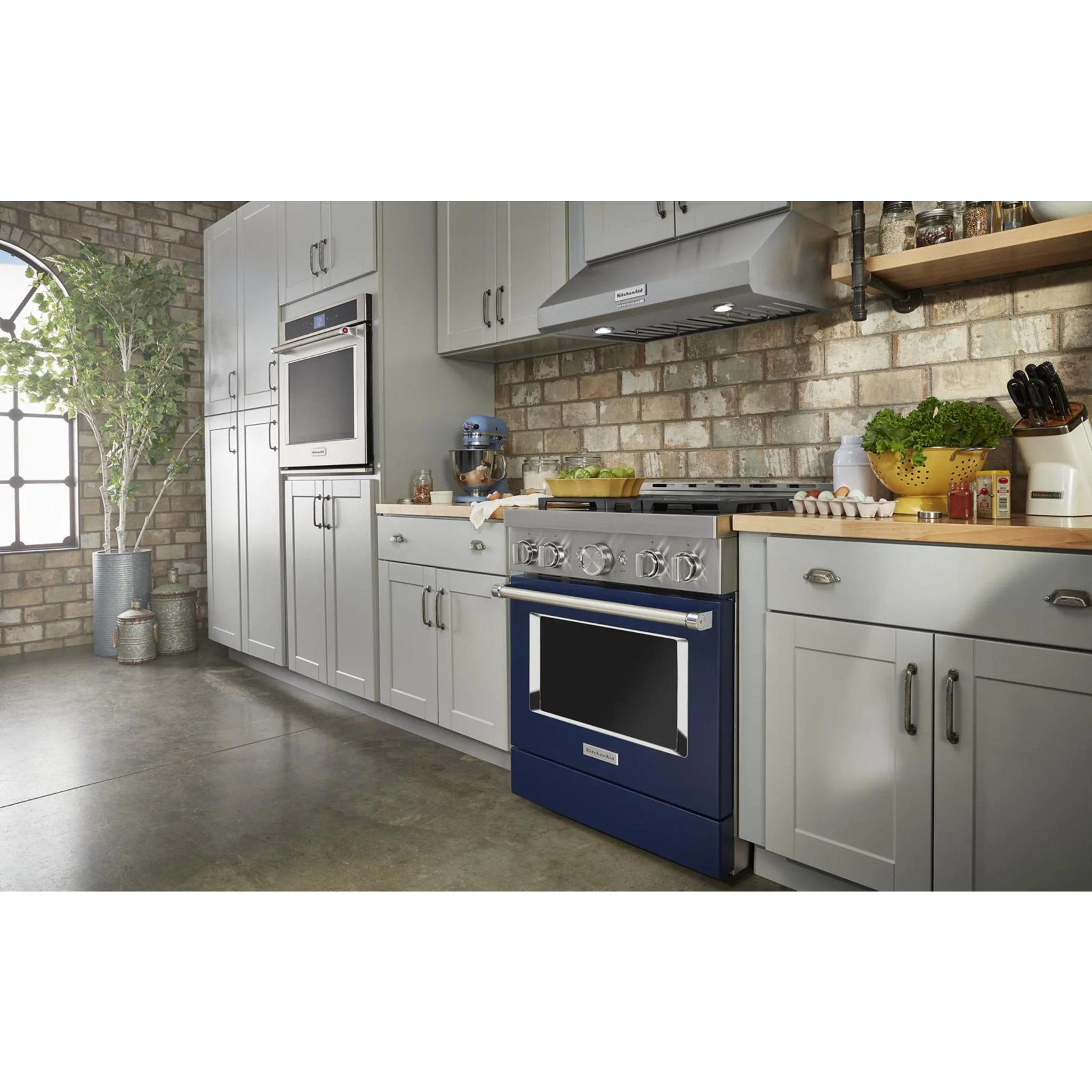 KitchenAid  30'' Smart Commercial-Style Gas Range with 4 Burners - Ink Blue (KFGC500JIB) - Image 44