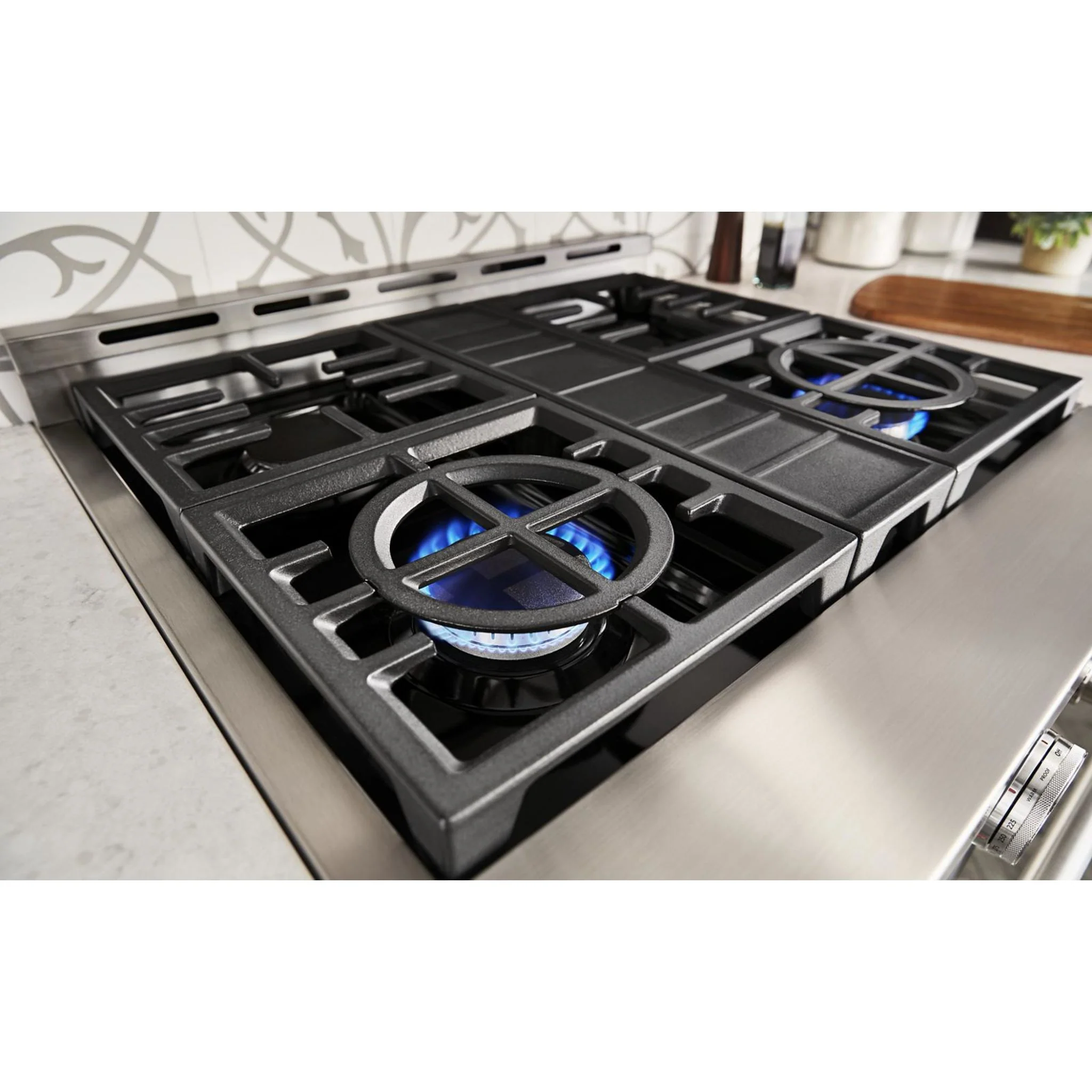 KitchenAid  30'' Smart Commercial-Style Gas Range with 4 Burners - Milkshake (KFGC500JMH) - Image 40