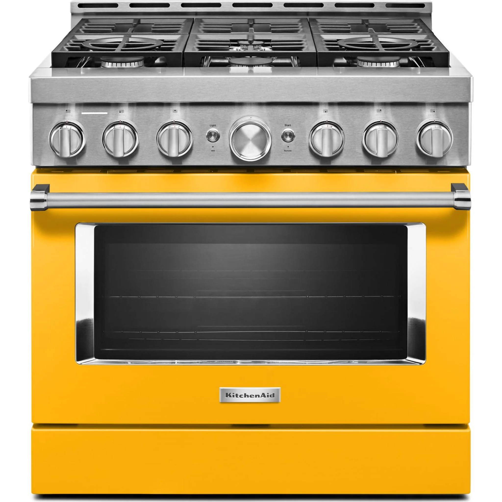 KitchenAid 36'' Smart Commercial-Style Gas Range with 6 Burners - Yellow Pepper (KFGC506JYP) - Image 67