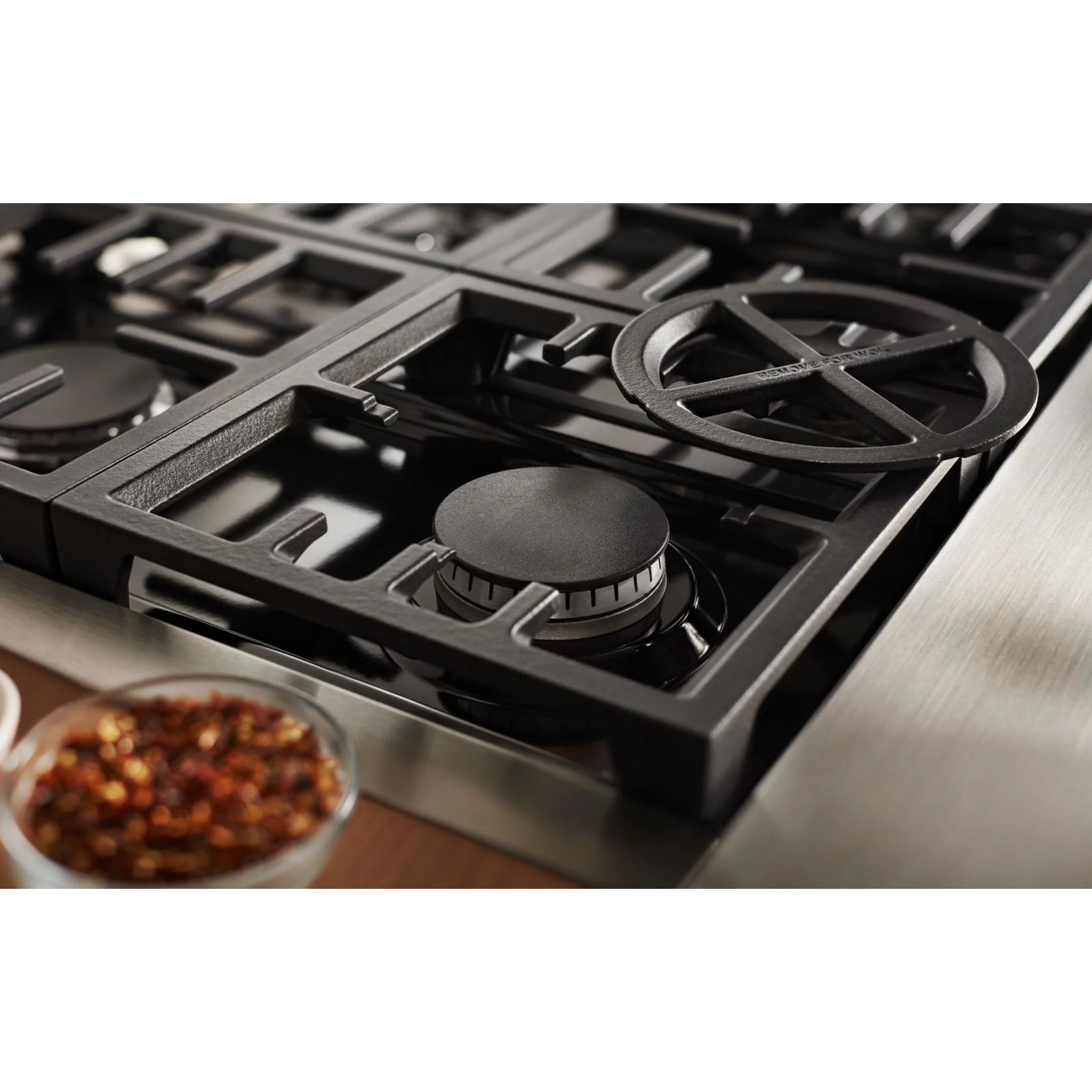 KitchenAid 48'' Smart Commercial-Style Gas Range with Griddle - Passion Red (KFGC558JPA) - Image 42