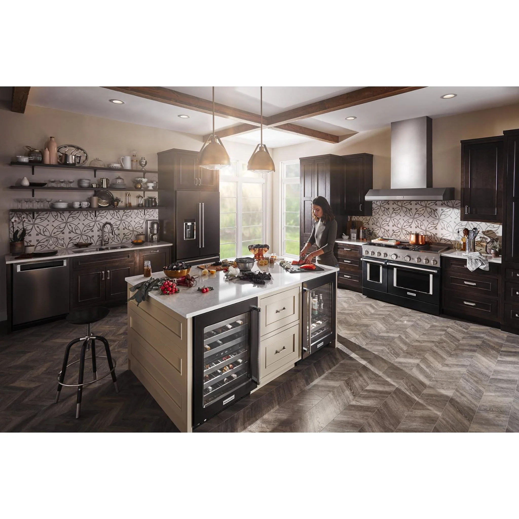 KitchenAid 48'' Smart Commercial-Style Gas Range with Griddle - Imperial Black (KFGC558JBK) - Image 56