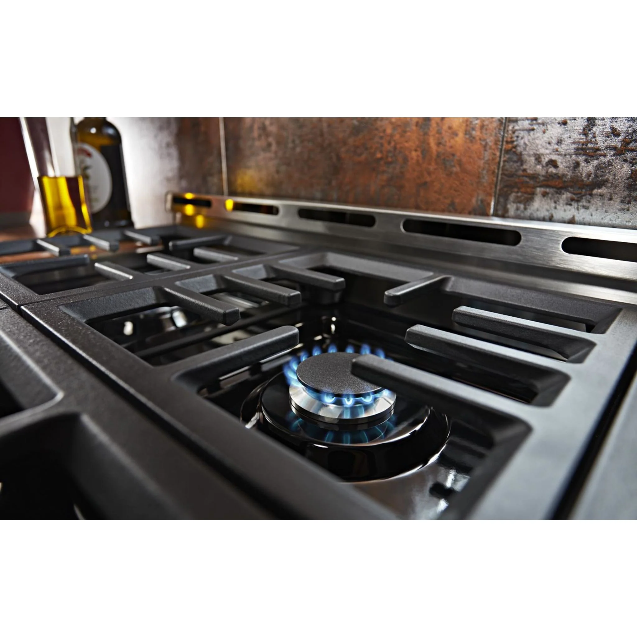KitchenAid 36'' Smart Commercial-Style Gas Range with 6 Burners - Misty Blue (KFGC506JMB) - Image 7